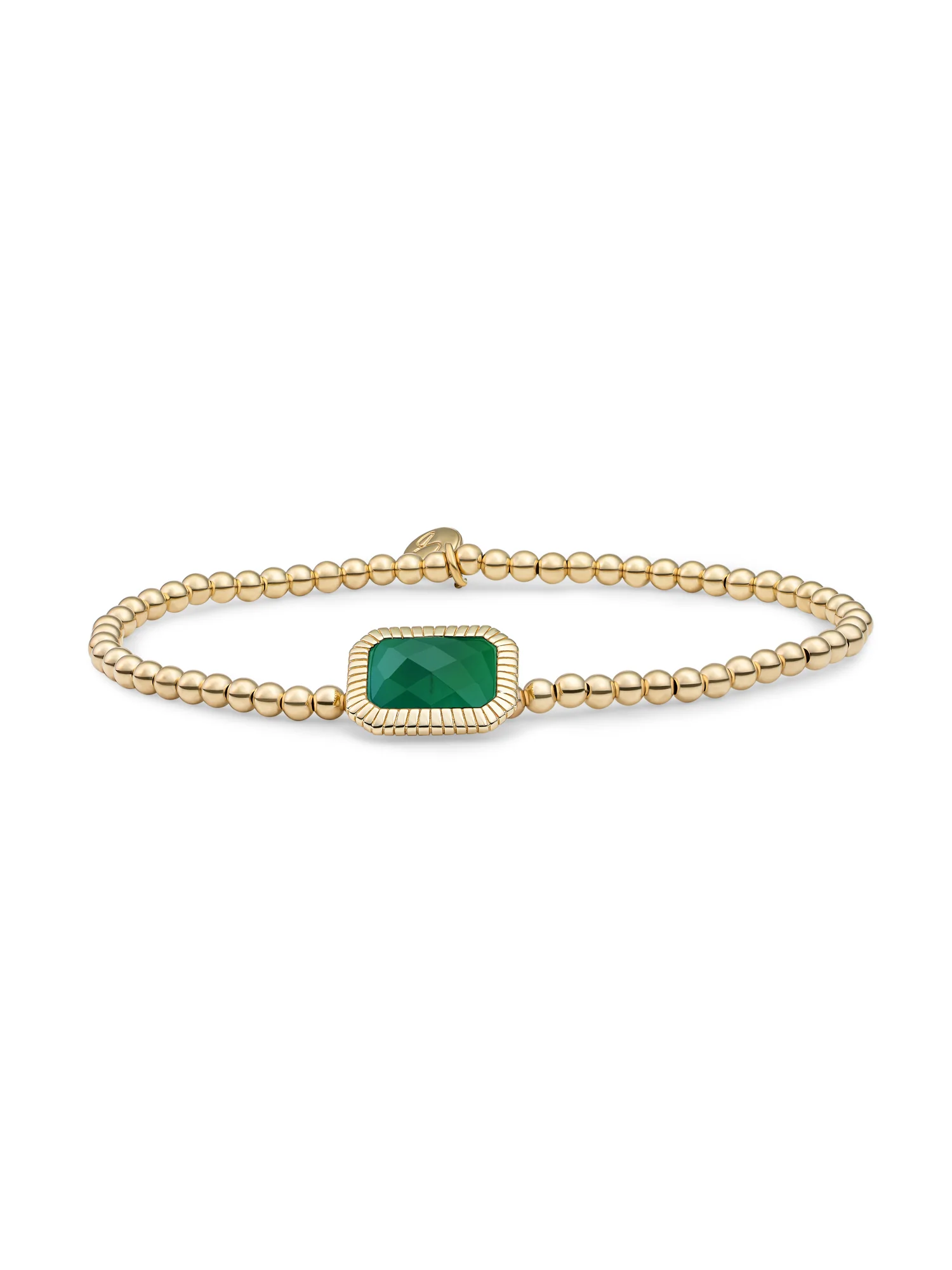 Baguette Armband Green Onyx