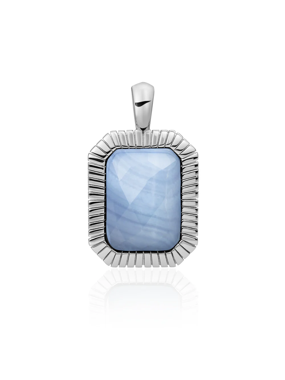 Baguette Pendant Blue Lace Agate - Image 3