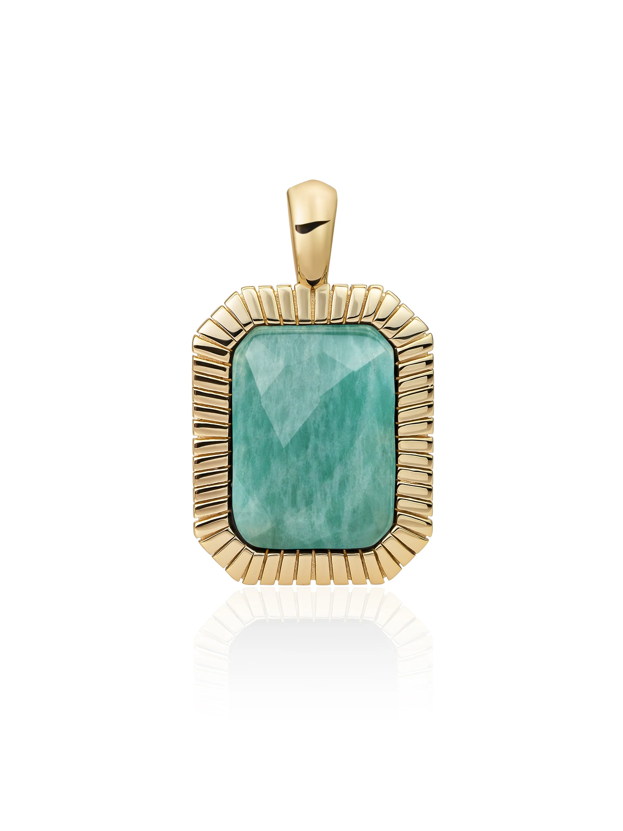 Baguette Pendant Rich Green Amazonite