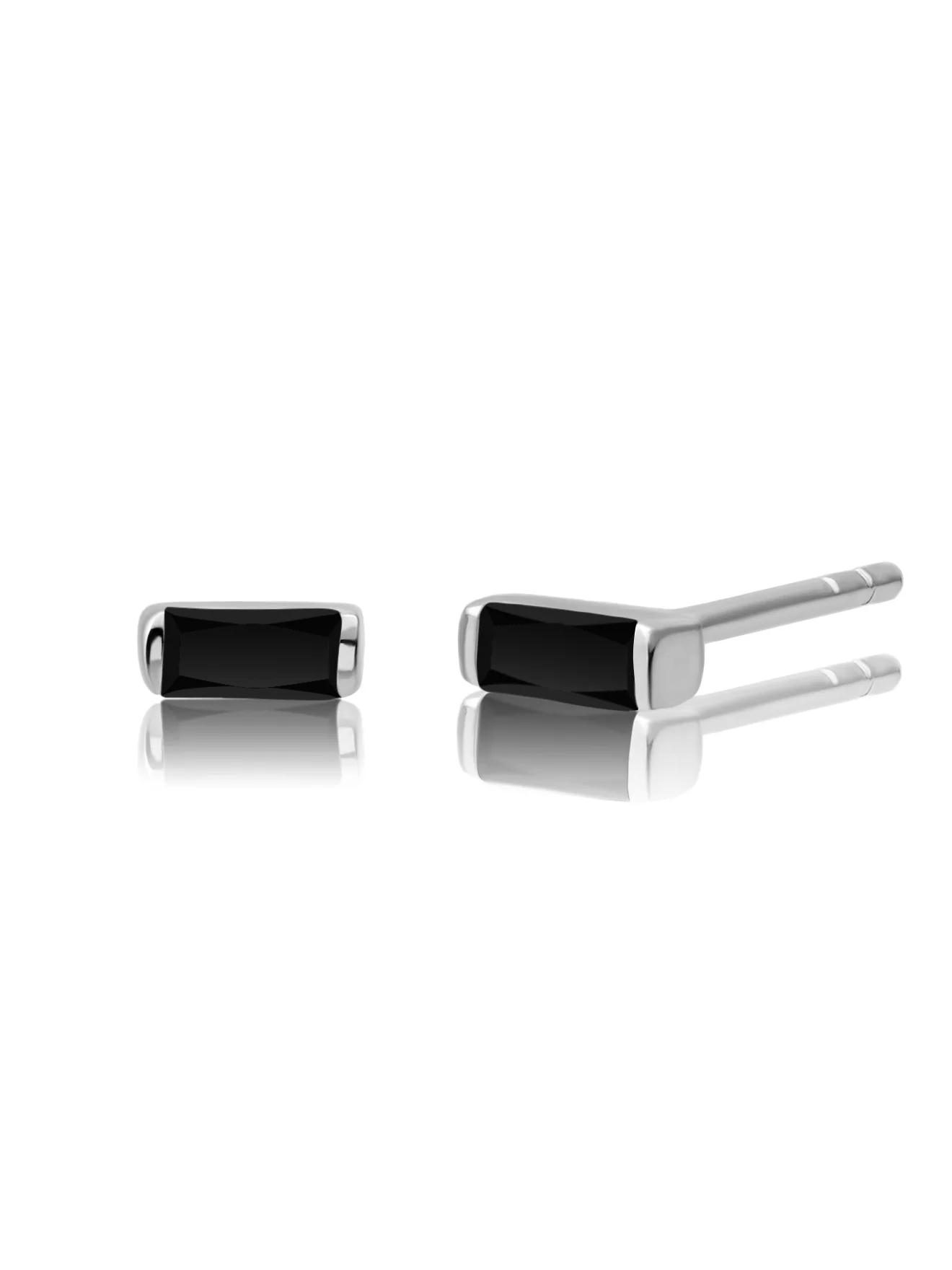 Baguette Studs Zirconia Zwart - Image 3