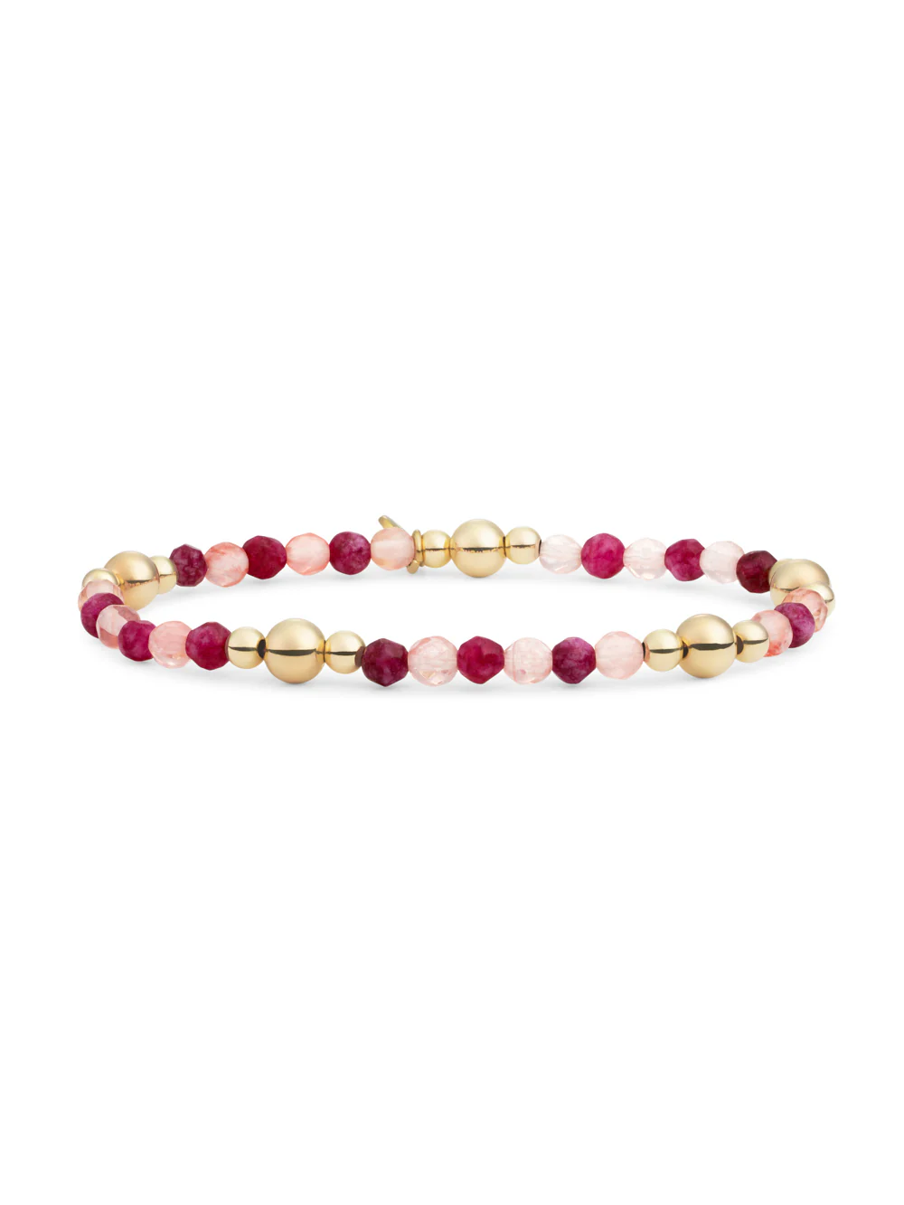 Bold Mix Armband Fuchsia Jade | Cherry Quartz
