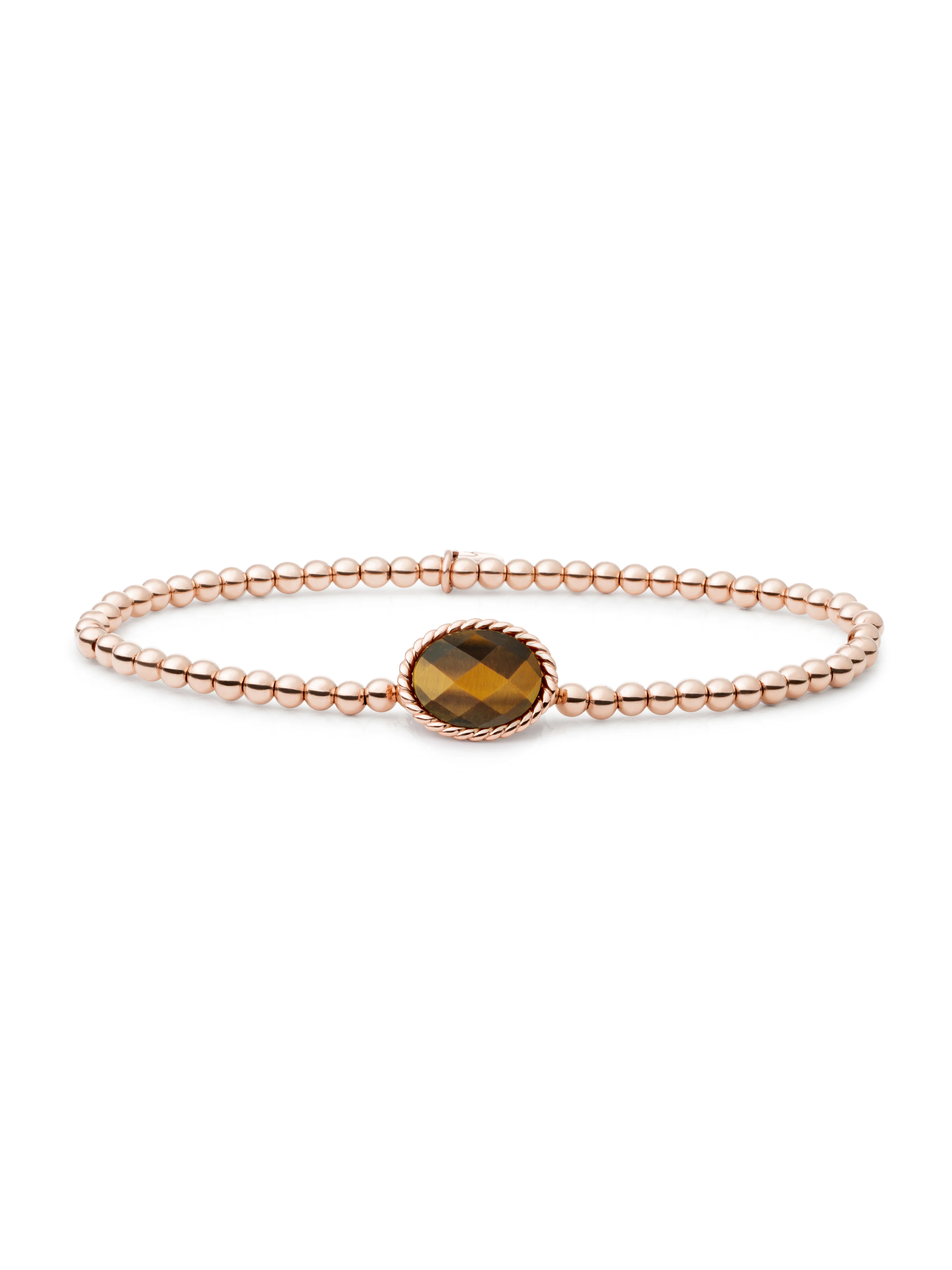 Bracelet | Rose Gold - Tiger Eye Twist
