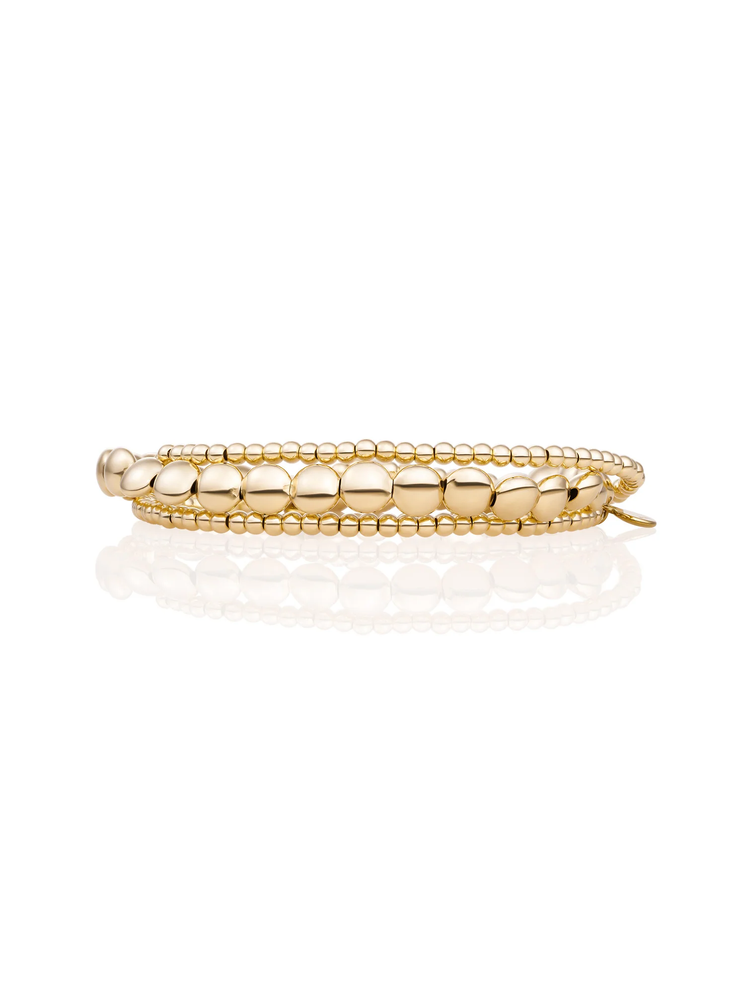 Bubble Beads Saturn Armbanden Set Goud