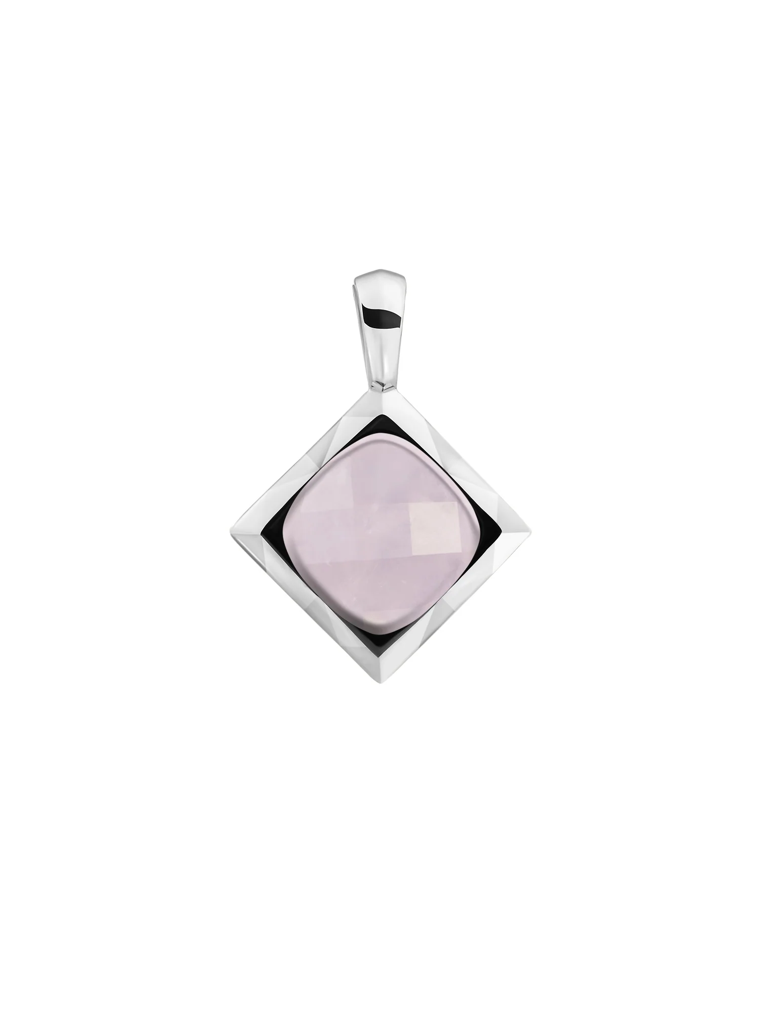 Cushion Cut Pendant Rose Quartz - Image 3