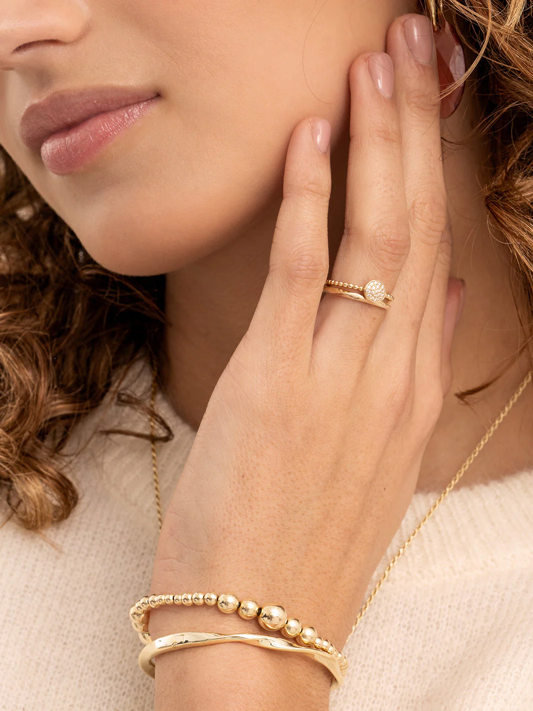 Disc Galaxy Ring Zirconia 9K Goud - Image 8