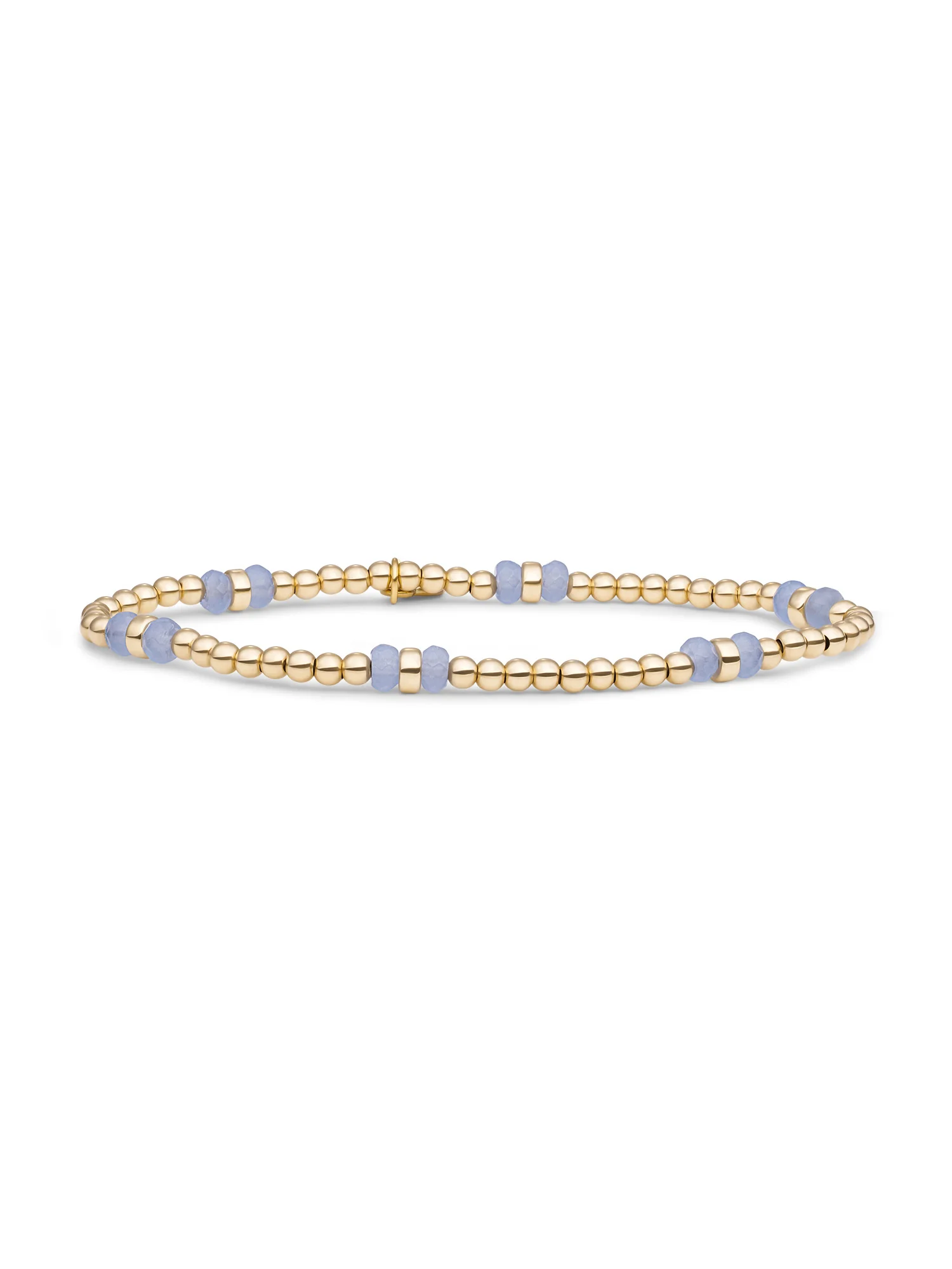 Double Reverse Roundel Armband Milky Blue Jade