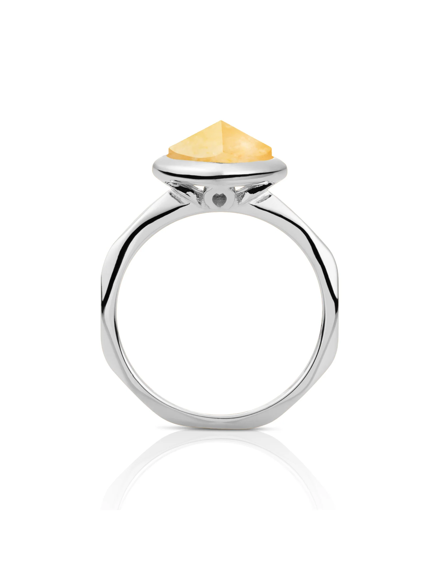 Edge Ring Yellow Jade Zilver - Image 7