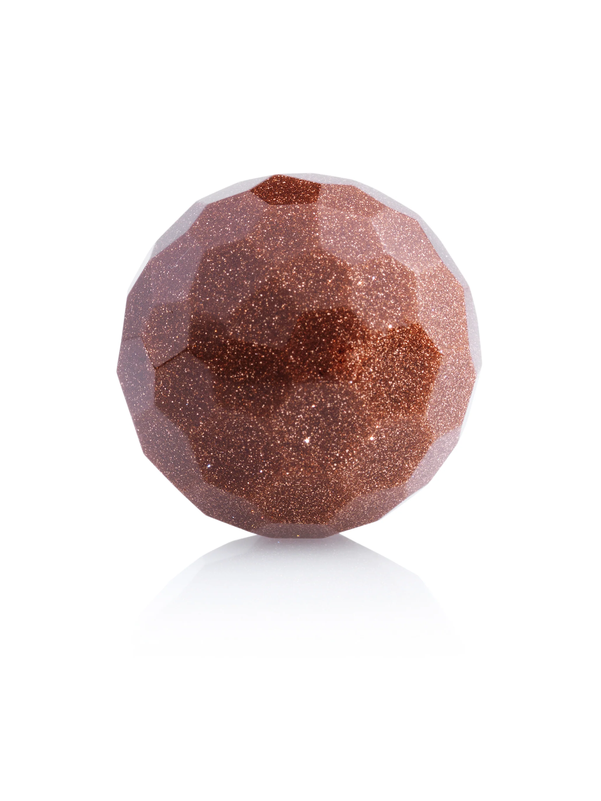 Goldstone Brown - Facet 14mm