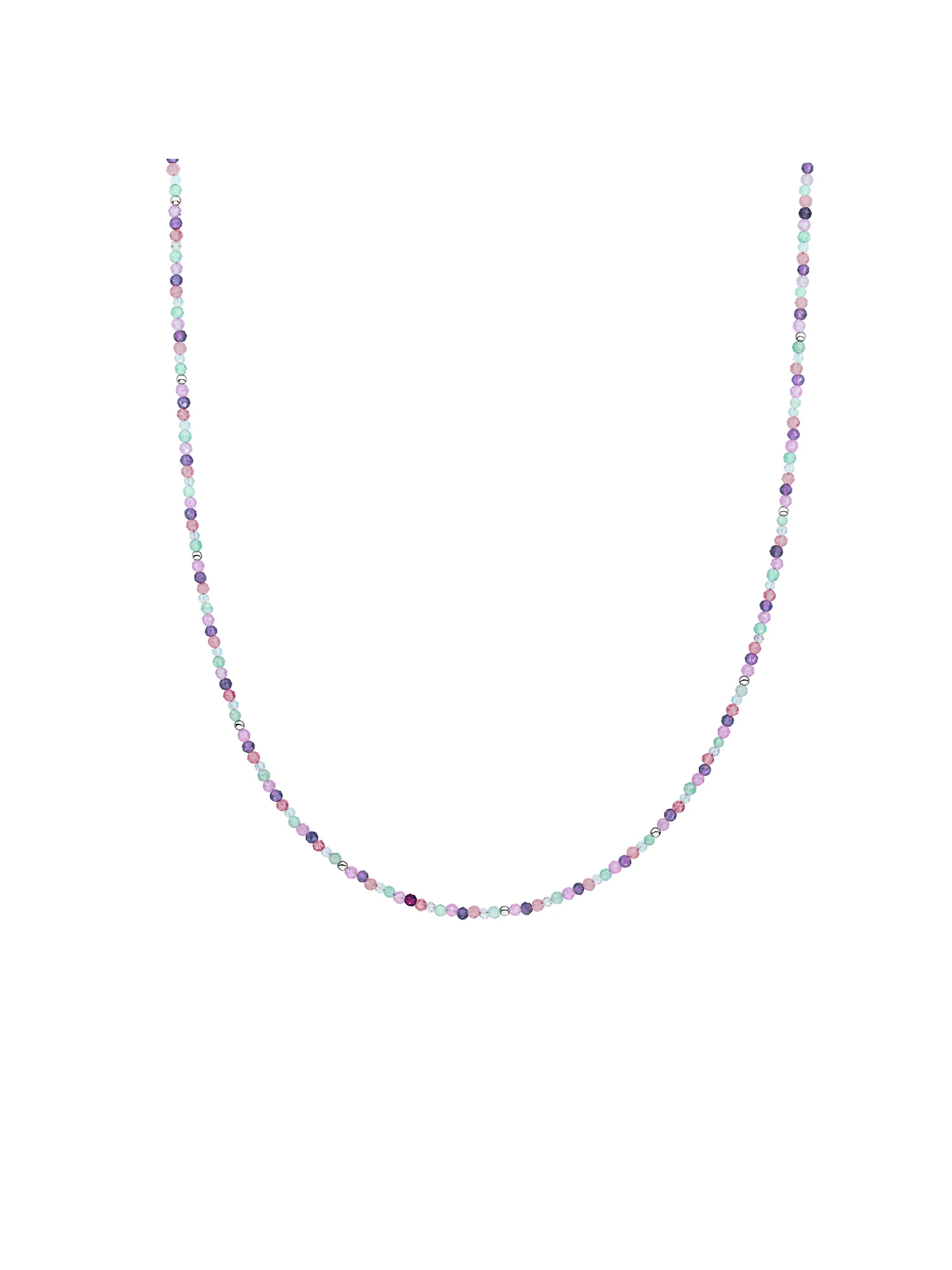 Kralen Ketting 2mm Multi Gem 42cm +2cm - Image 3