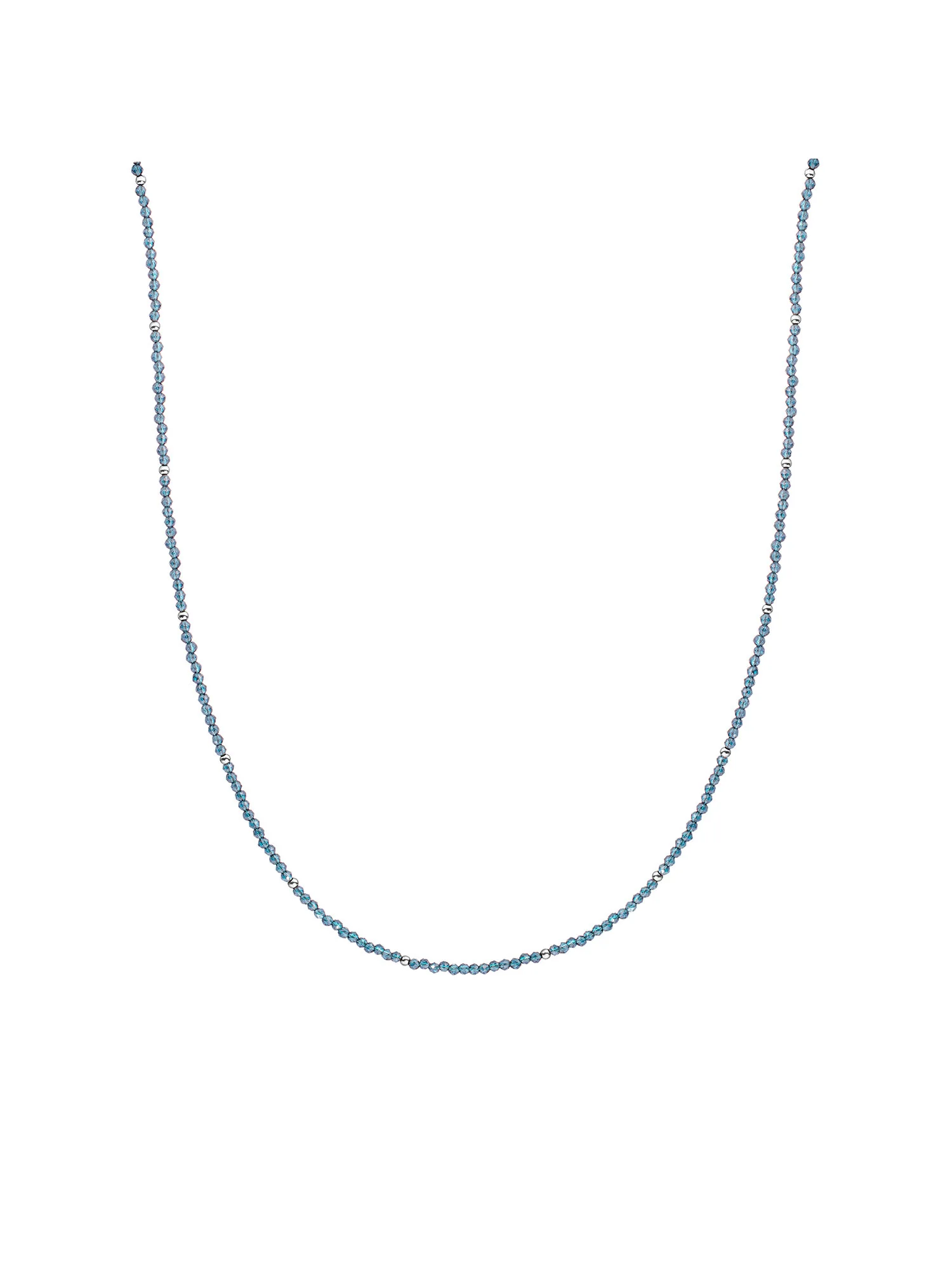 Kralen Ketting 2mm Ocean Topaz Quartz 42cm +2cm - Image 3
