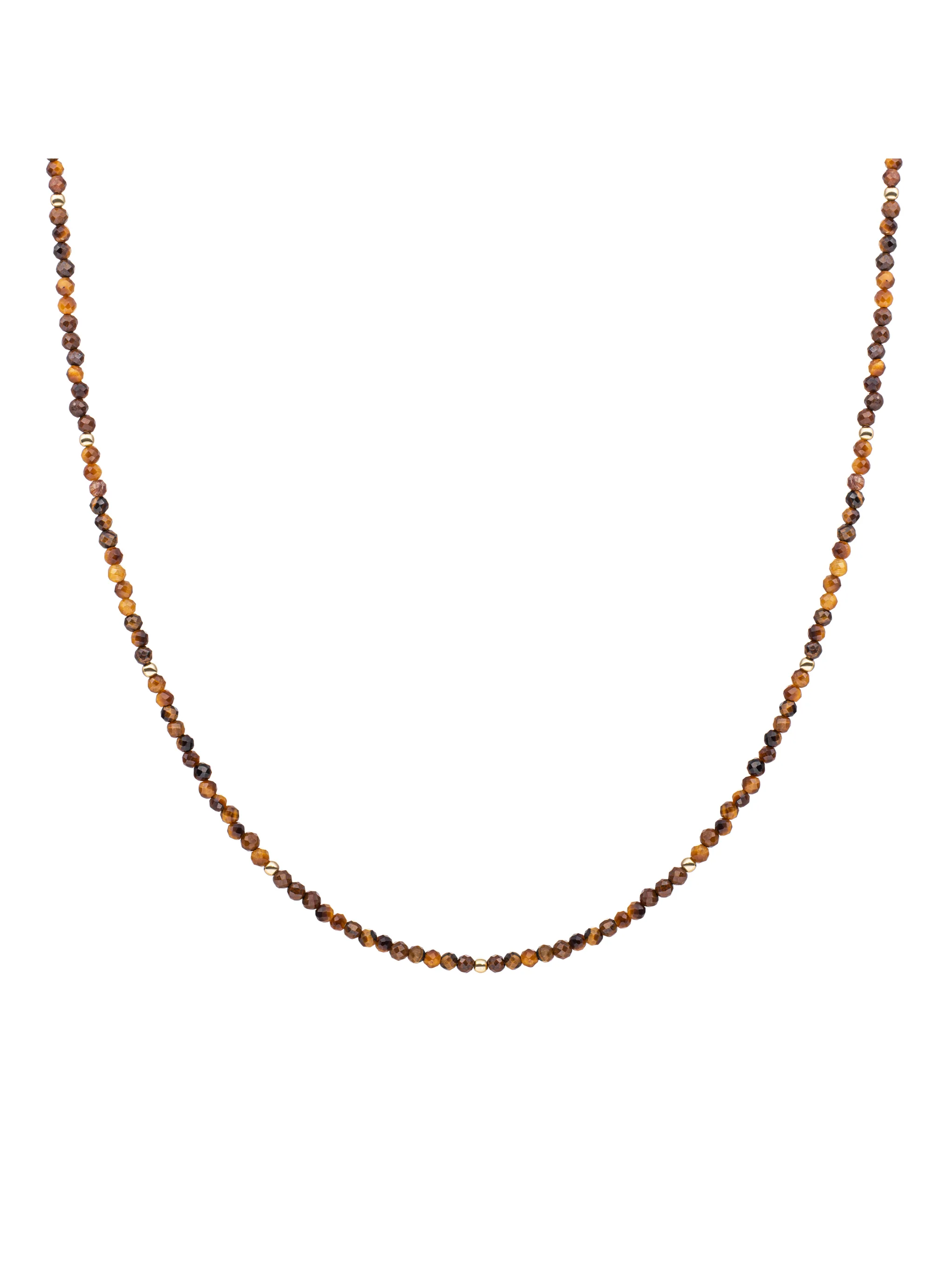 Kralen Ketting 2mm Tiger Eye 42cm +2cm