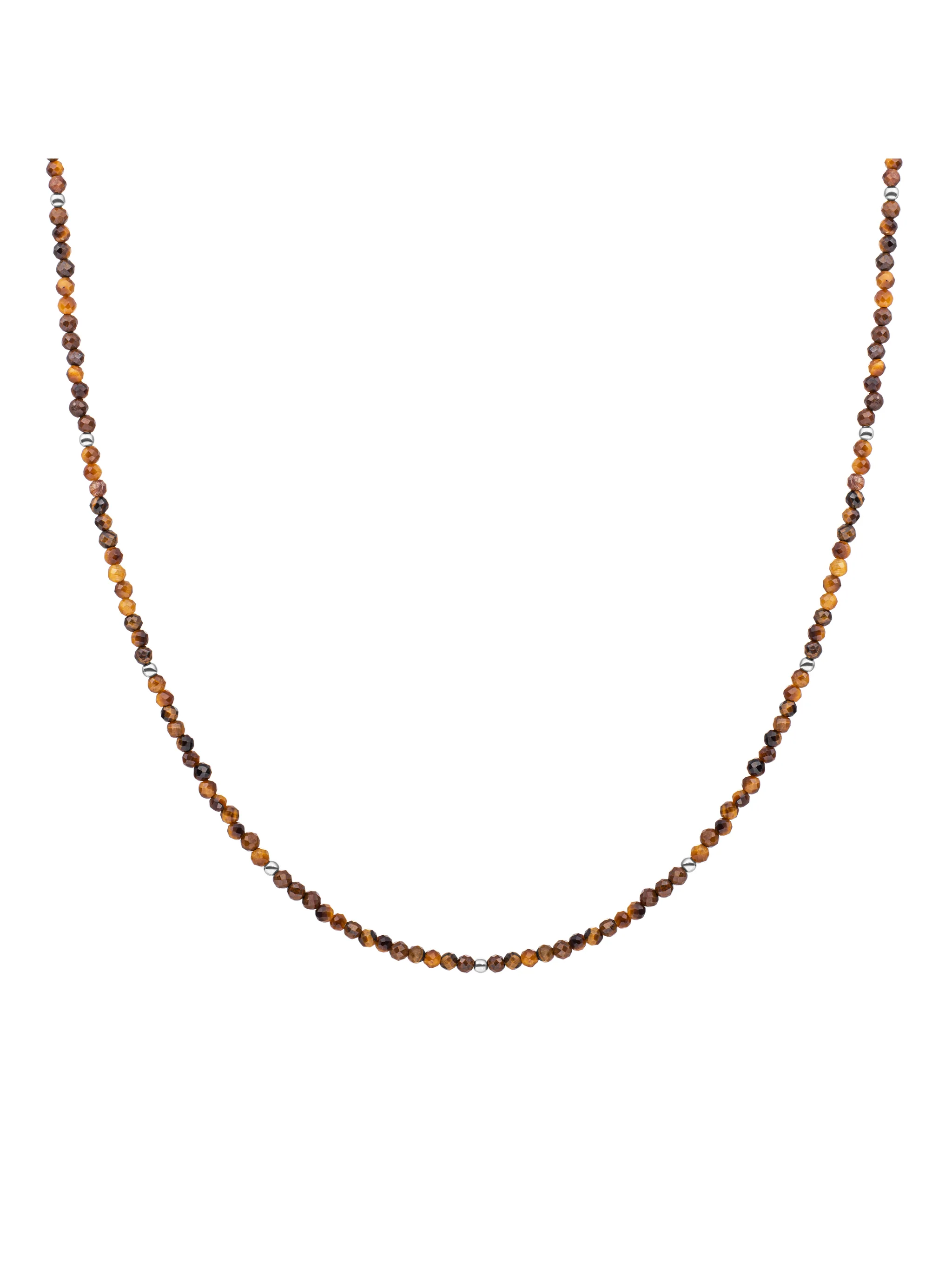 Kralen Ketting 2mm Tiger Eye 42cm +2cm - Image 3