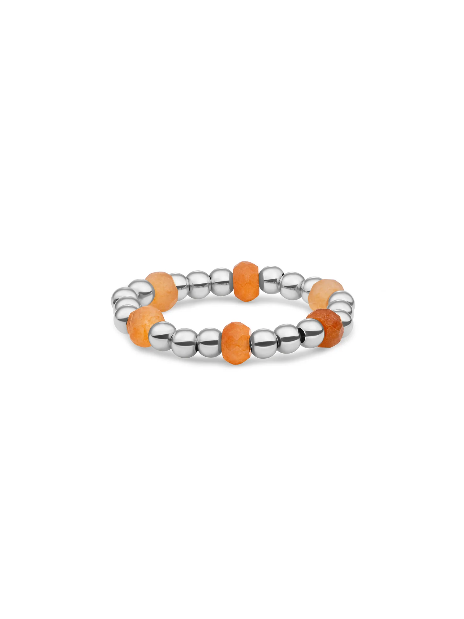 Kralen Ring Facet Roundel Red Aventurine