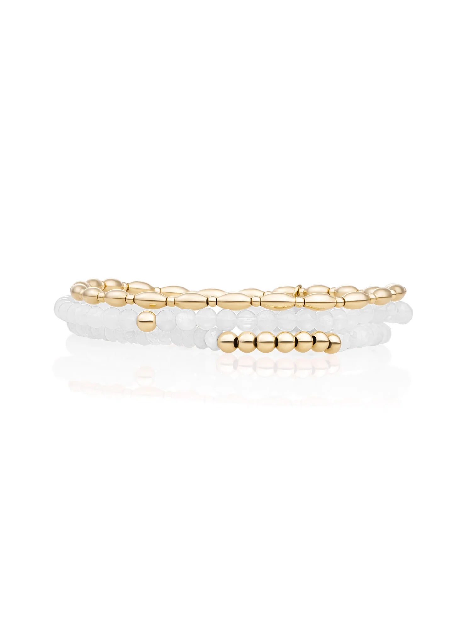 Moonstone Reverse Universe Armbanden Set Goud