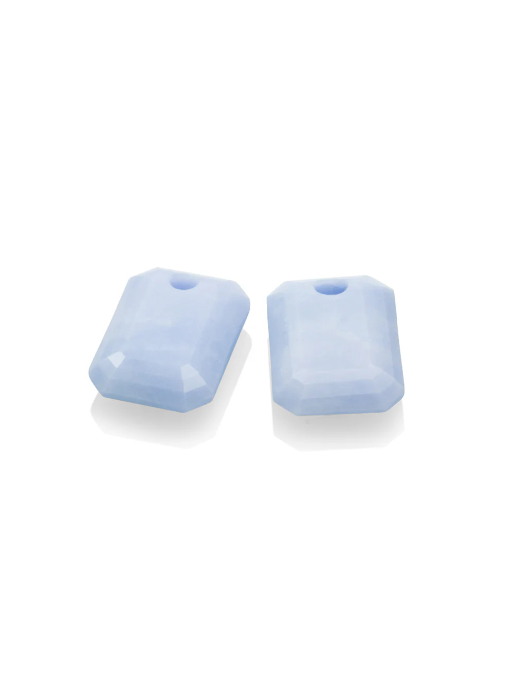 Oorbel Edelstenen Baguette Blue Lace Agate