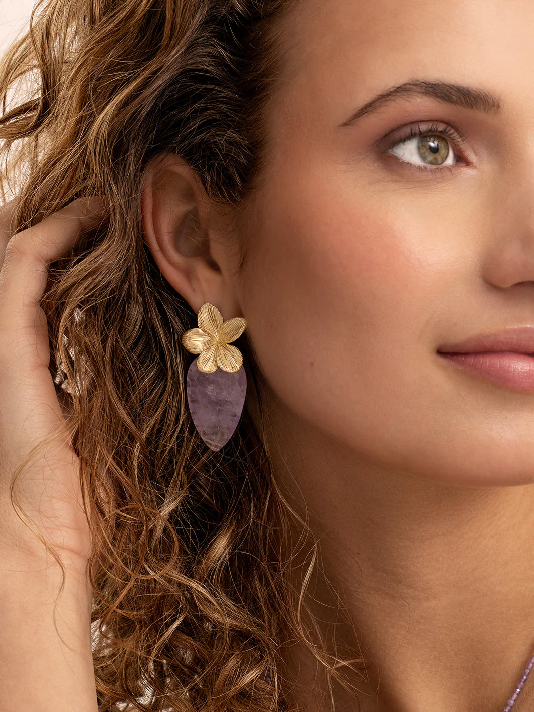 Oorbel Edelstenen Blossom Amethyst - Image 3