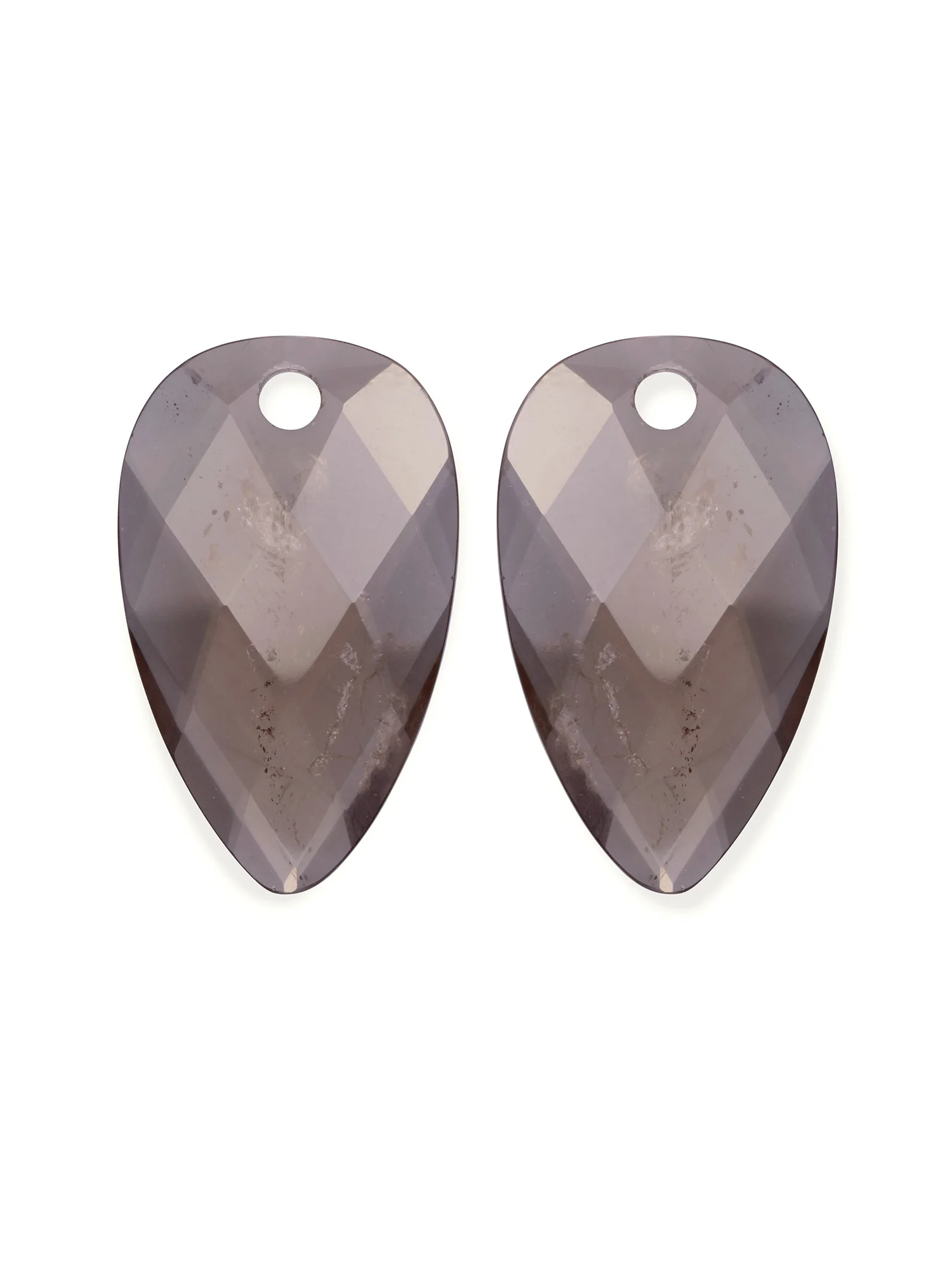 Oorbel Edelstenen Blossom Facet Smoky Quartz