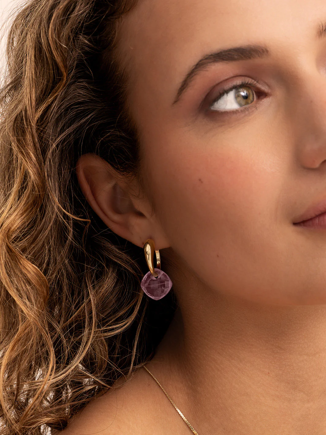 Oorbel Edelstenen Cushion Cut Amethyst - Image 2