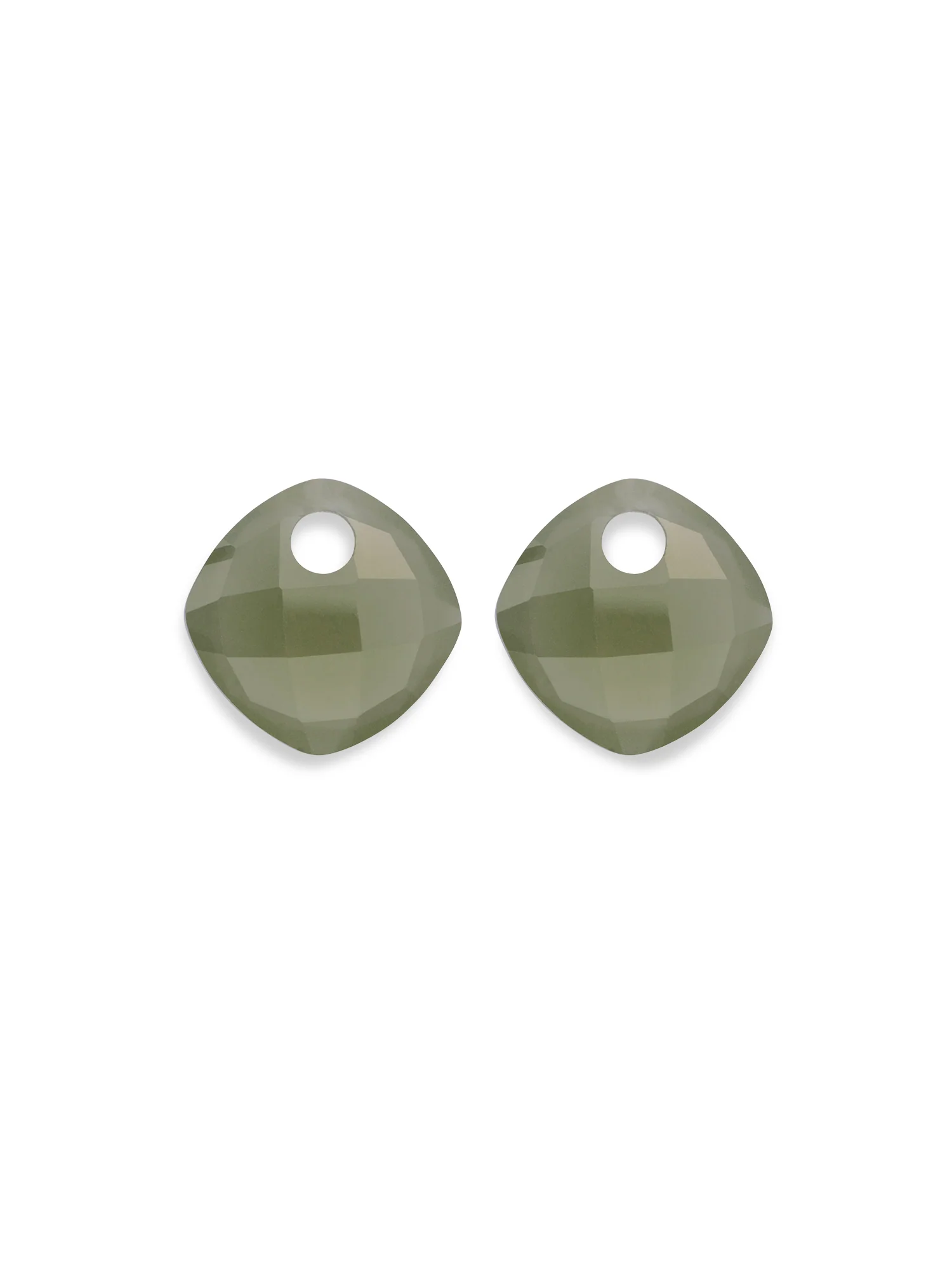 Oorbel Edelstenen Cushion Cut Lime Jade