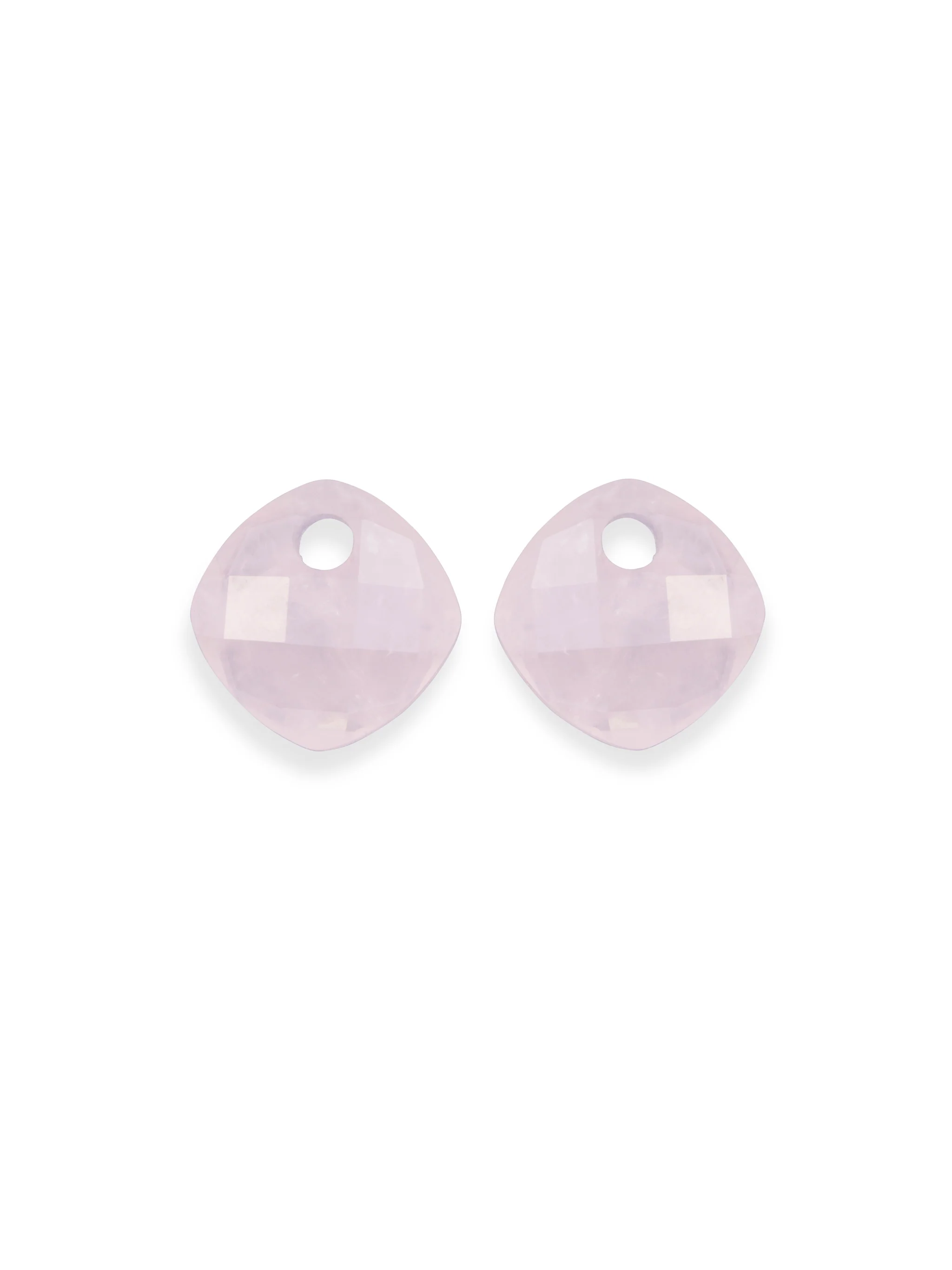 Oorbel Edelstenen Cushion Cut Rose Quartz