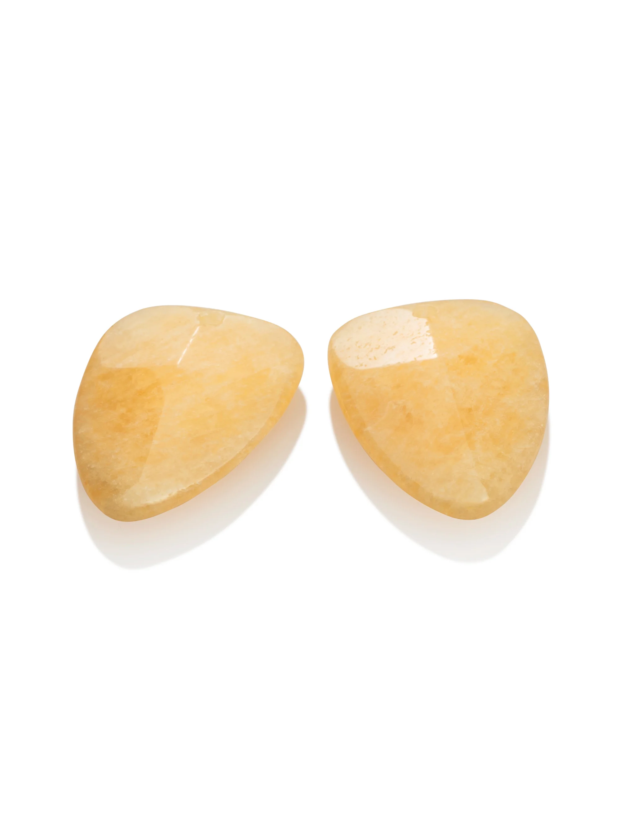 Oorbel Edelstenen Edge Facet Yellow Jade