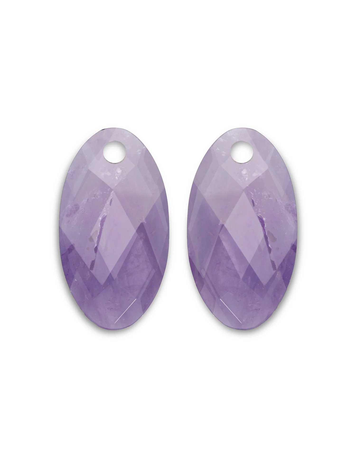 Oorbel Edelstenen Large Leaf Amethyst