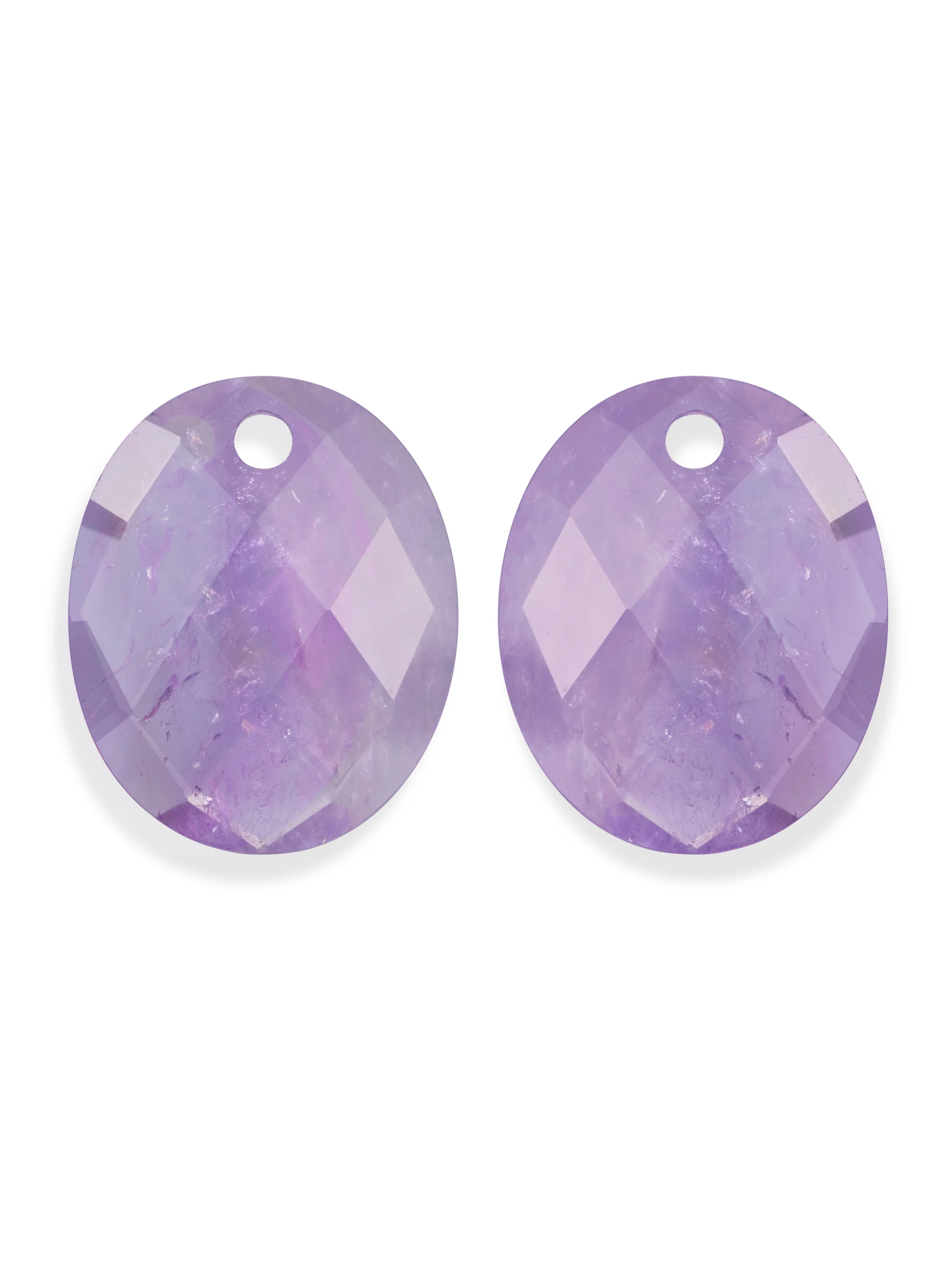 Oorbel Edelstenen Large Oval Amethyst