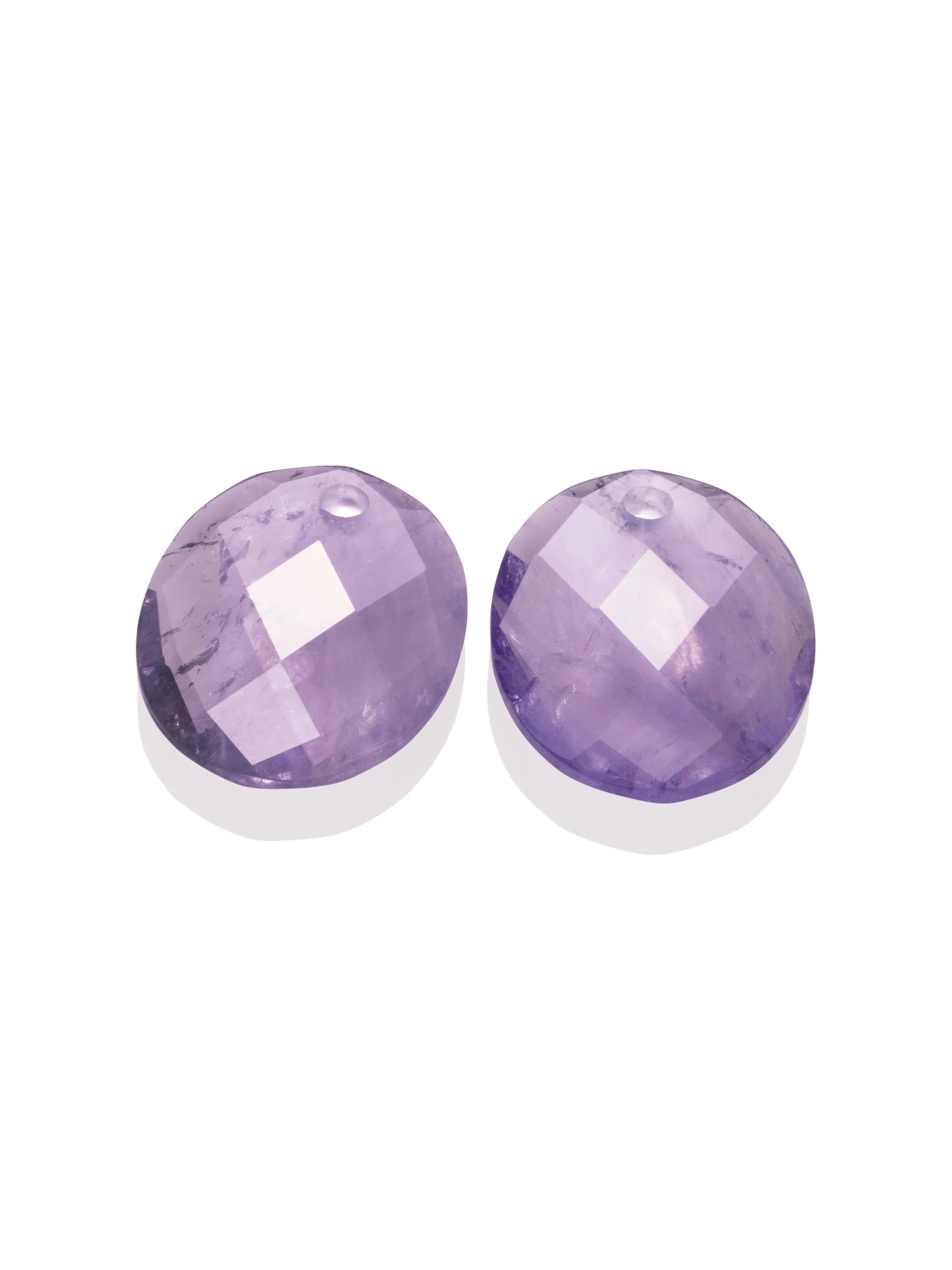 Oorbel Edelstenen Large Oval Amethyst - Image 2