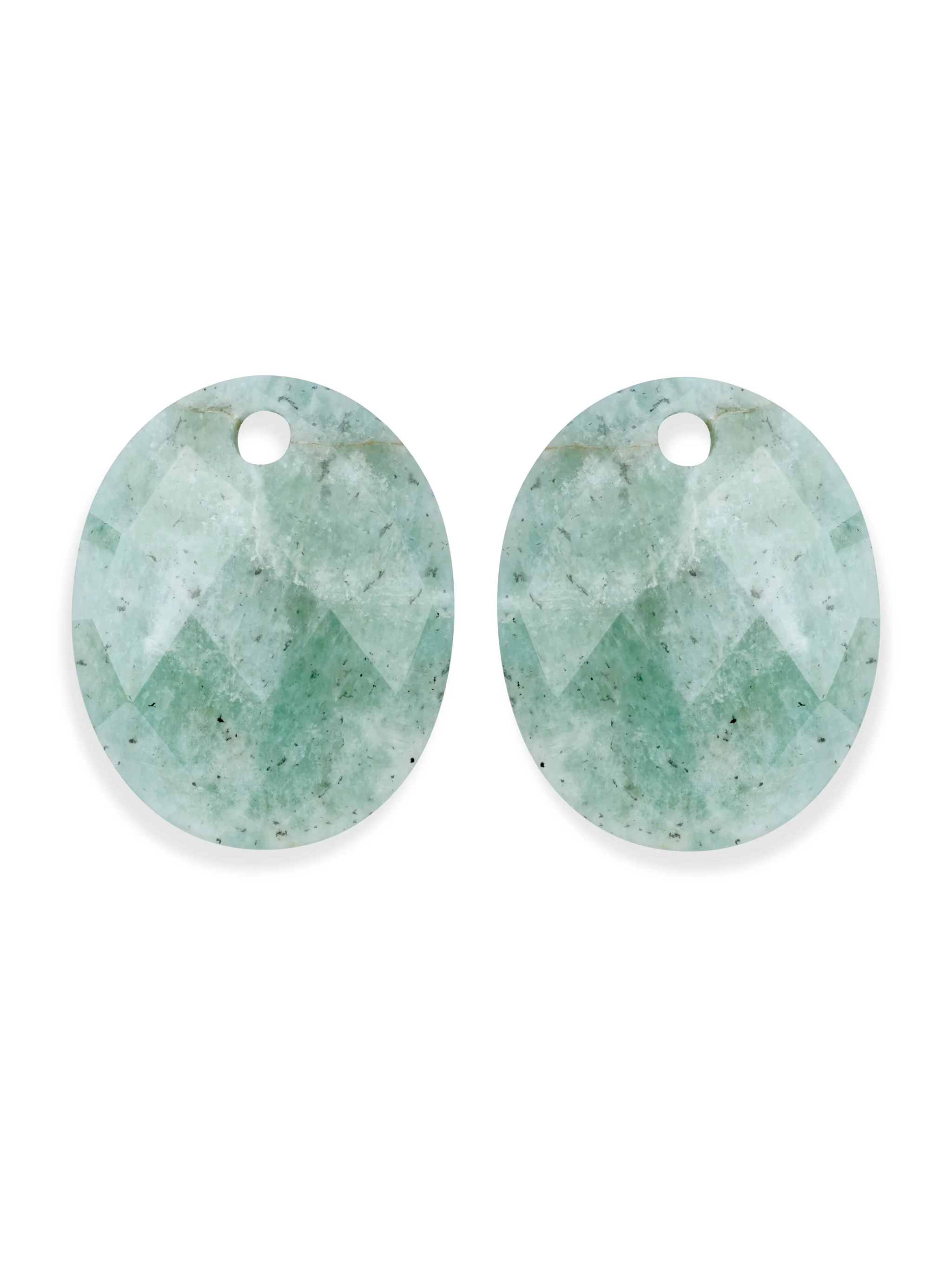 Oorbel Edelstenen Large Oval Rich Green Amazonite