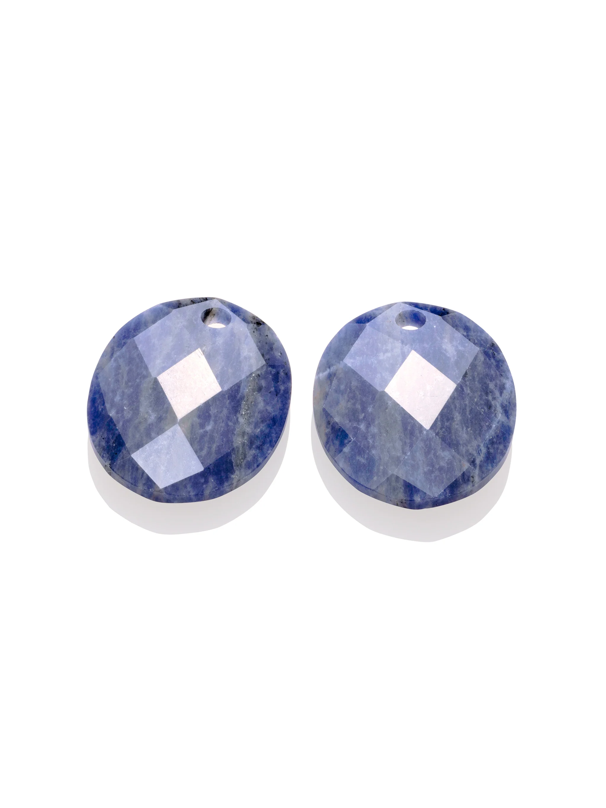 Oorbel Edelstenen Large Oval Sodalite