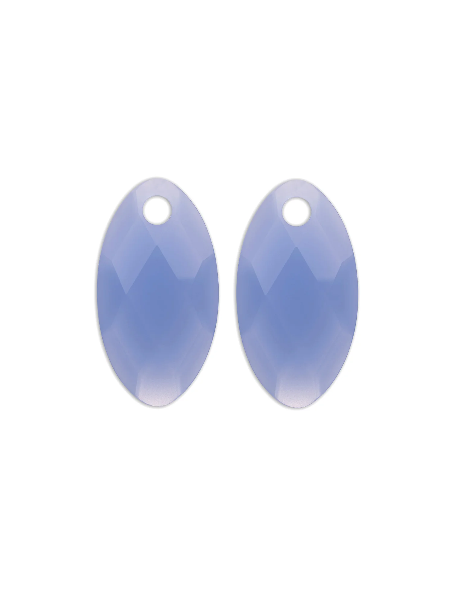 Oorbel Edelstenen Leaf Milky Blue Jade