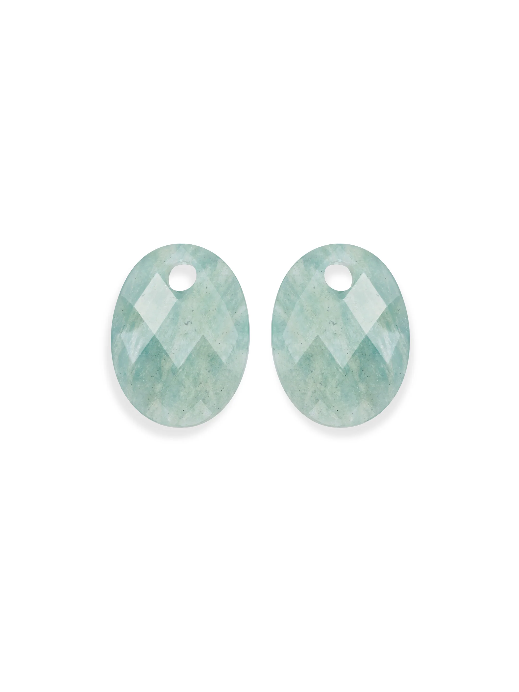 Oorbel Edelstenen Medium Oval Rich Green Amazonite