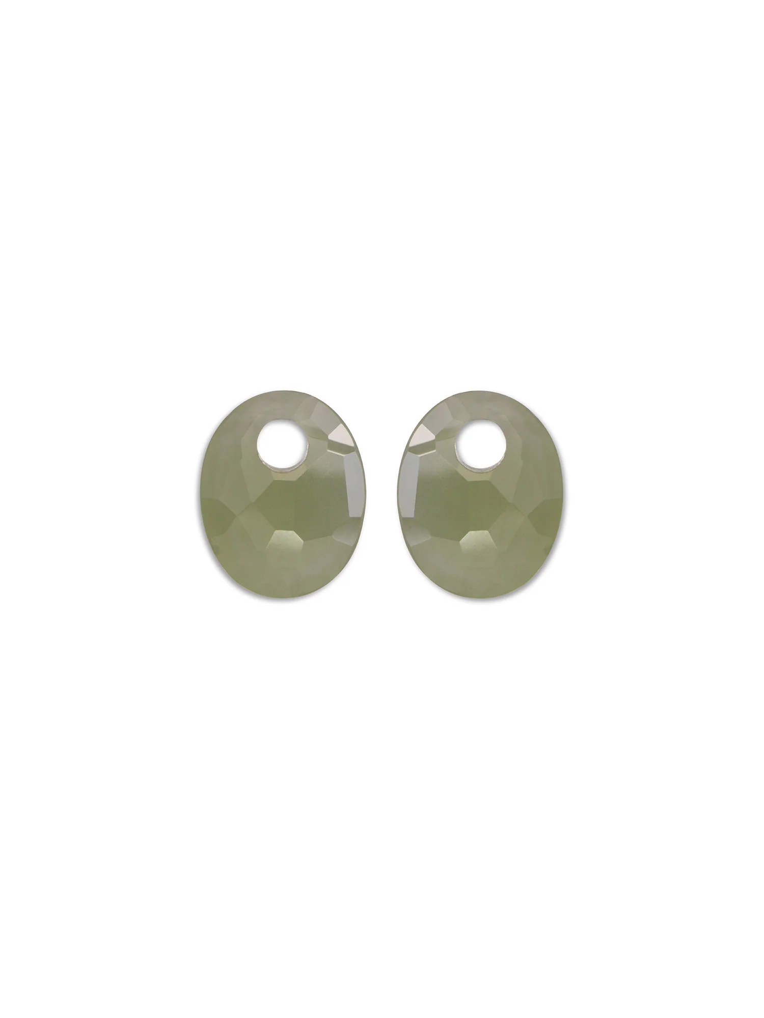 Oorbel Edelstenen Small Oval Lime Jade