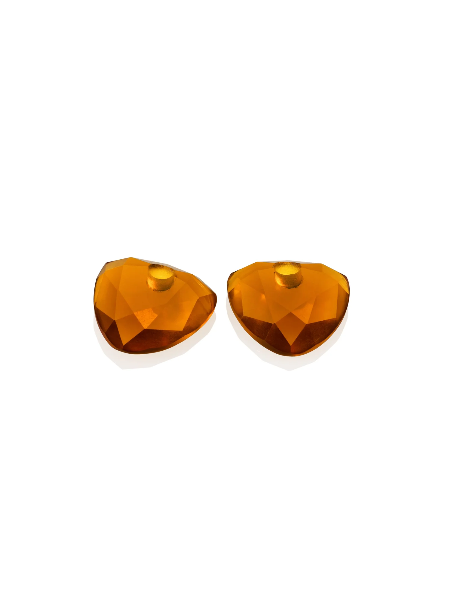Oorbel Edelstenen Trillion Cut Citrine Quartz