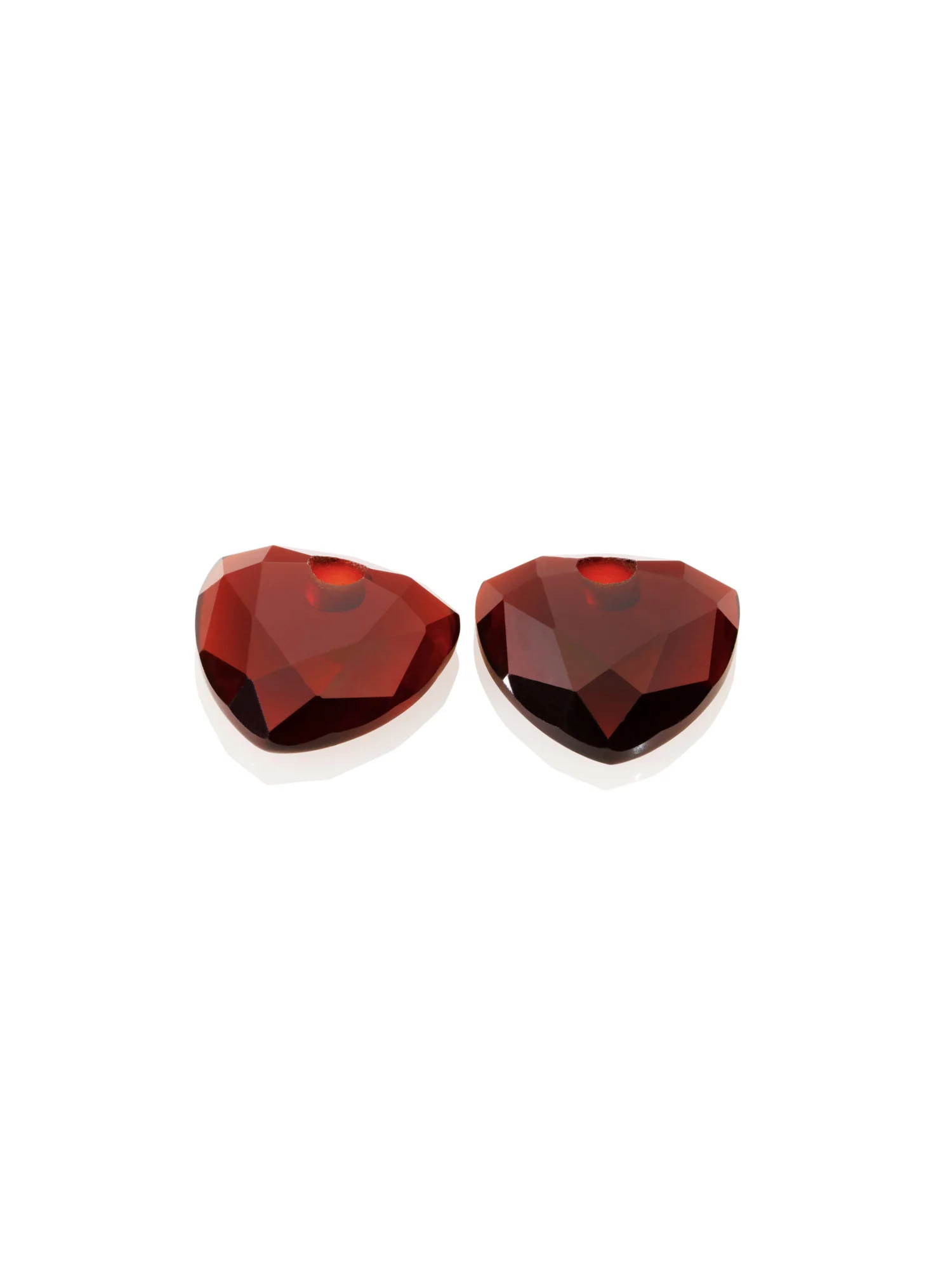 Oorbel Edelstenen Trillion Cut Ruby Quartz