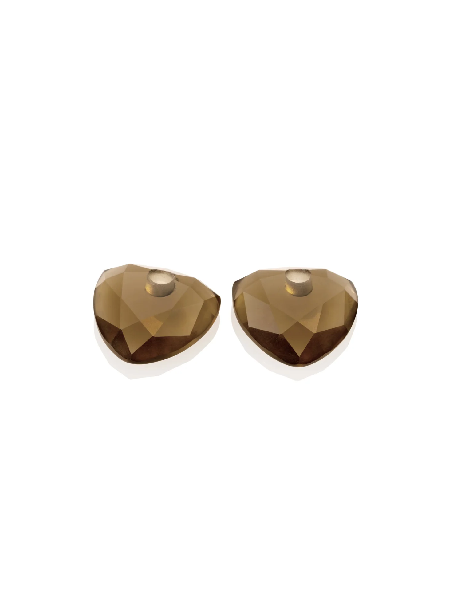 Oorbel Edelstenen Trillion Cut  Smoky Quartz
