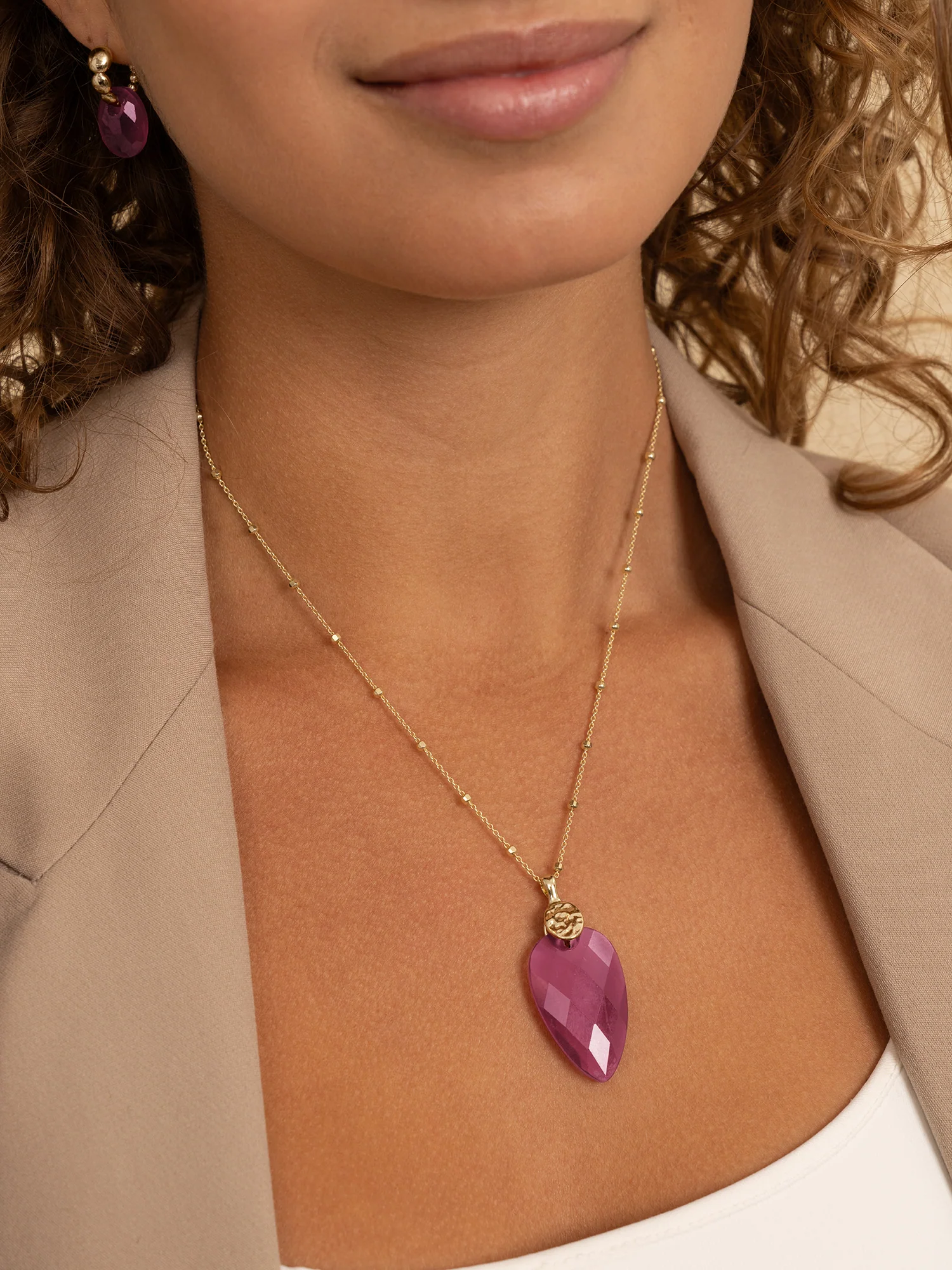 Pendant Edelsteen Blossom Candy Jade - Image 2