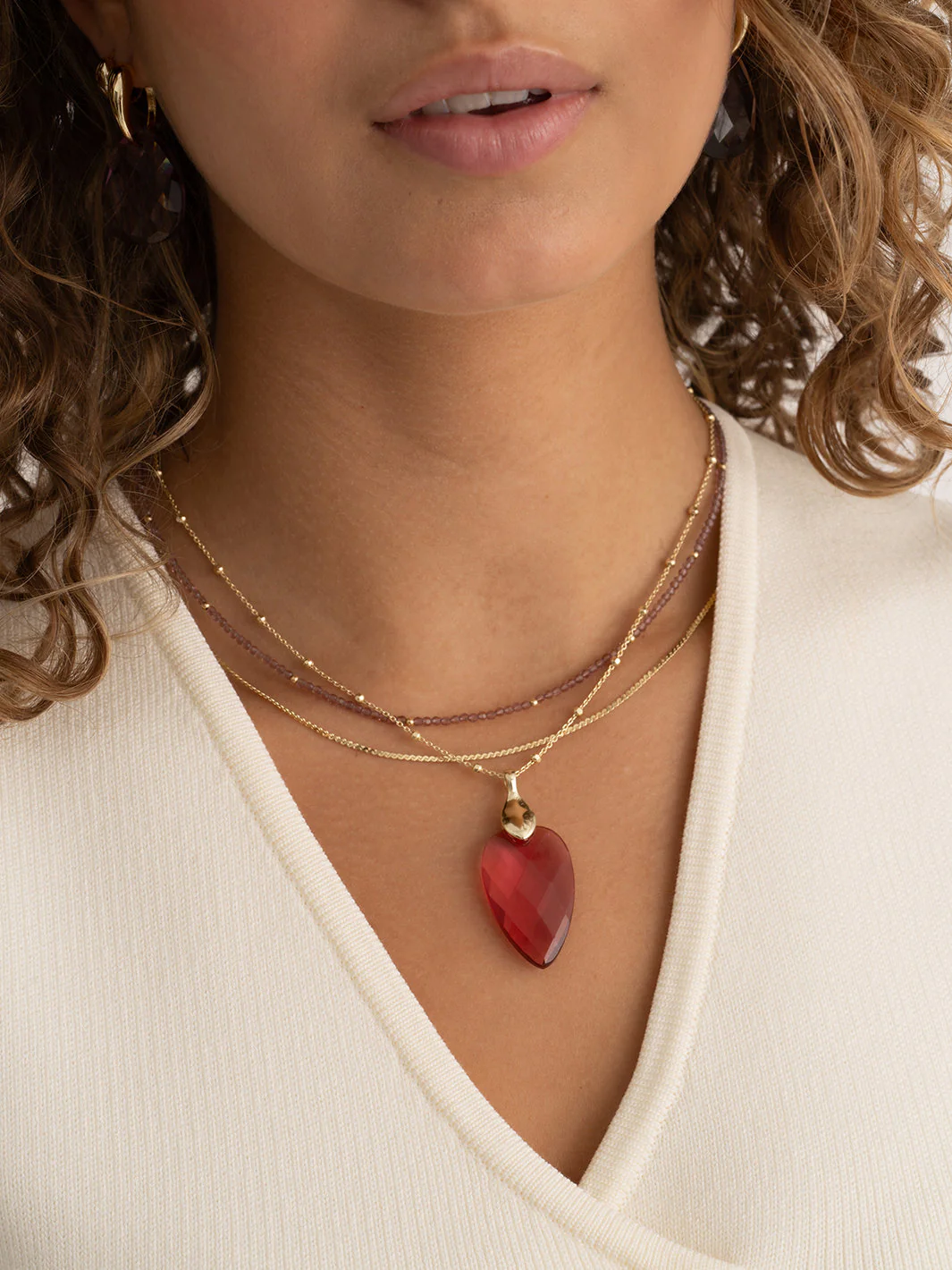 Pendant Edelsteen Blossom Fuchsia Quartz - Image 2
