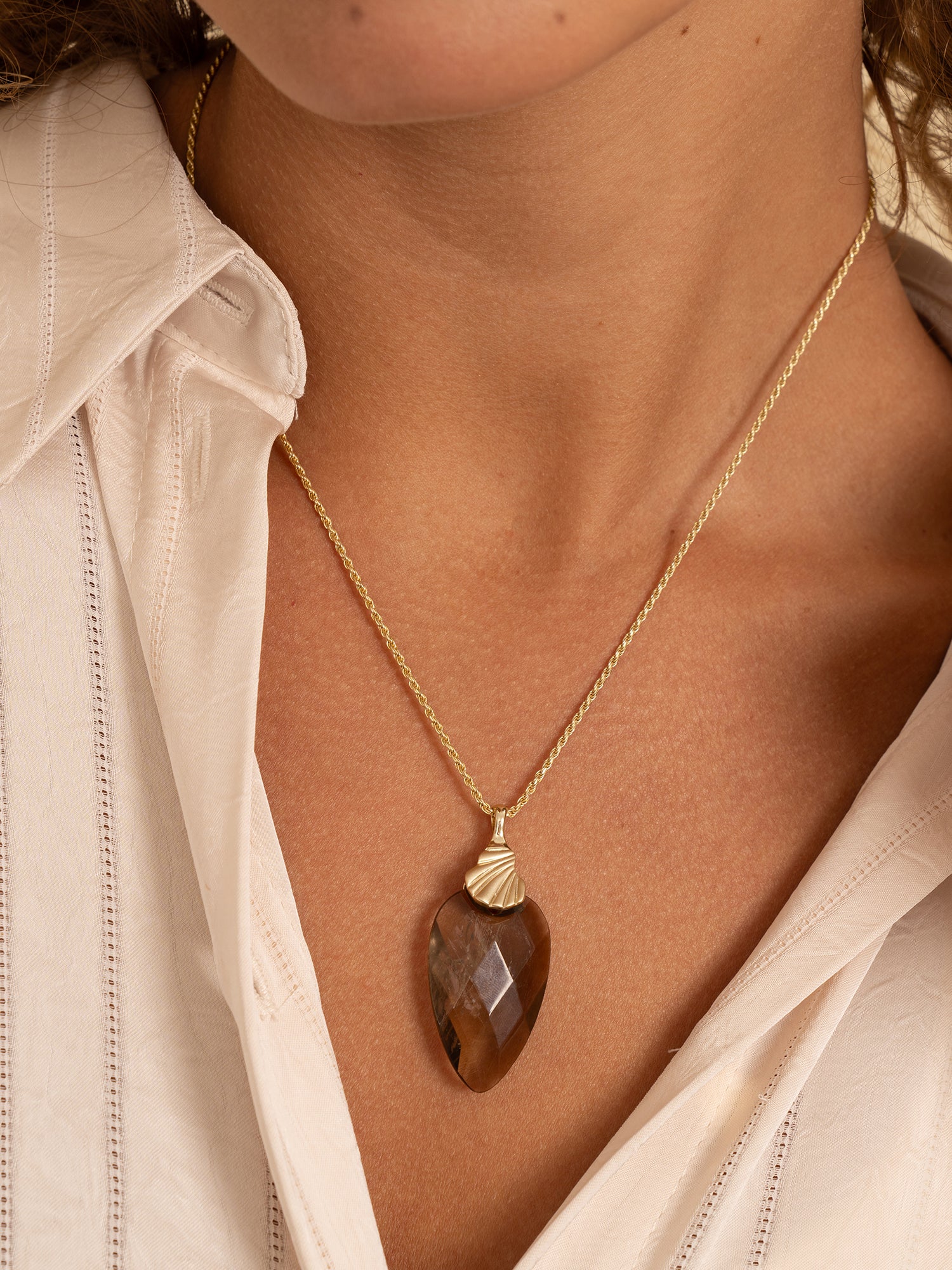 Pendant Edelsteen Blossom Smoky Quartz - Image 3