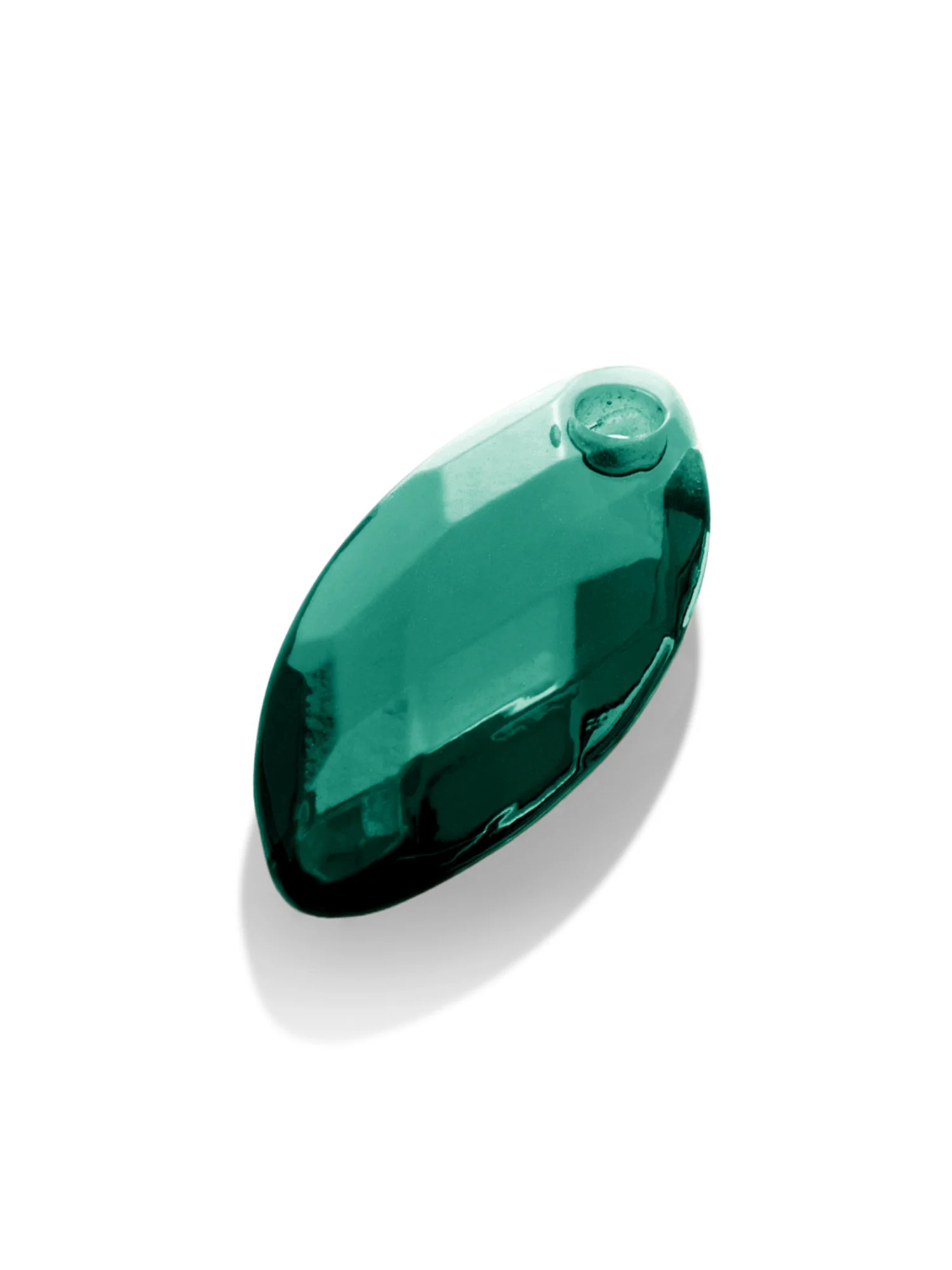 Pendant Edelsteen Leaf Petrol Green Quartz
