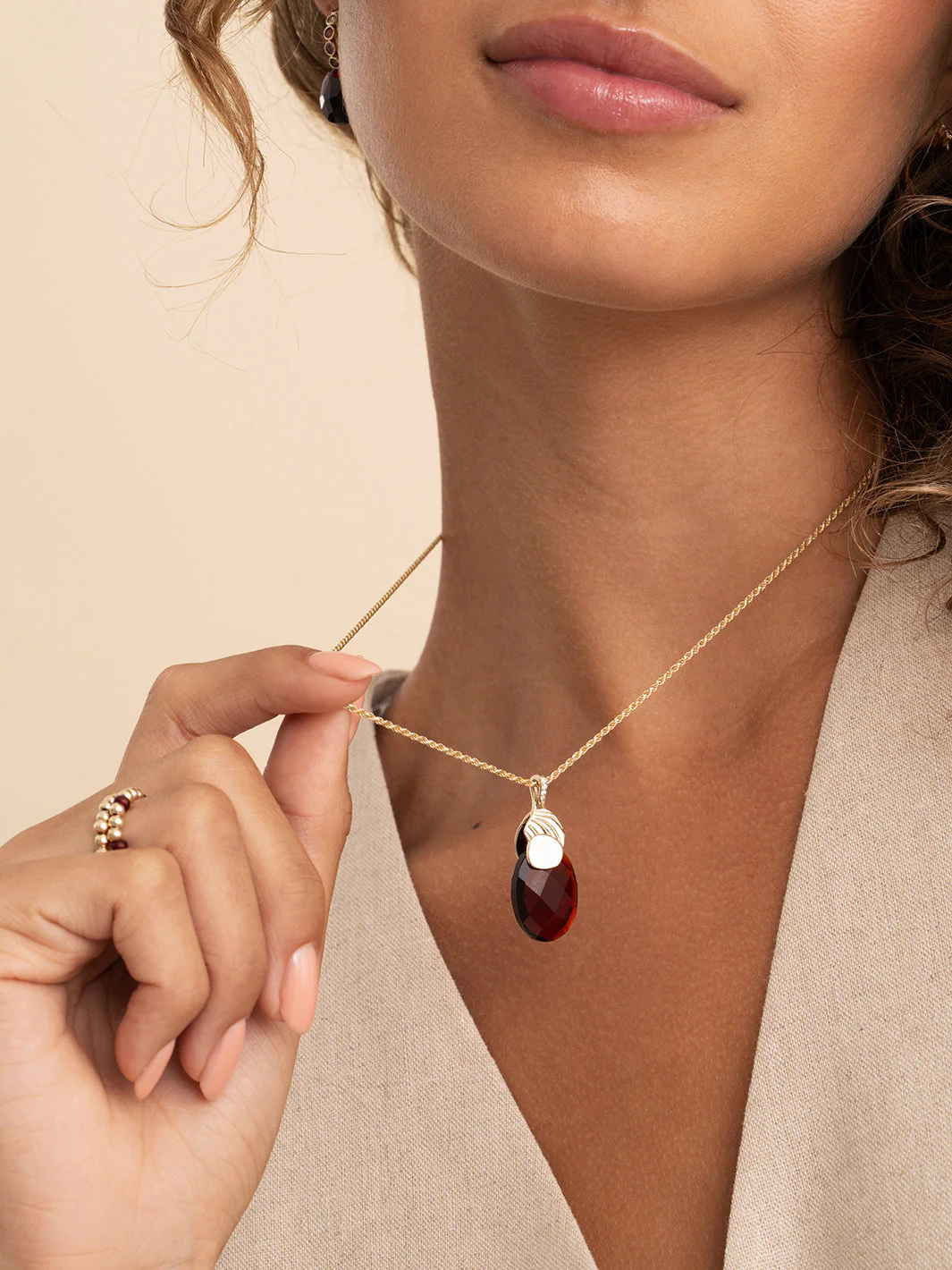 Pendant Edelsteen Medium Oval Ruby Quartz - Image 2