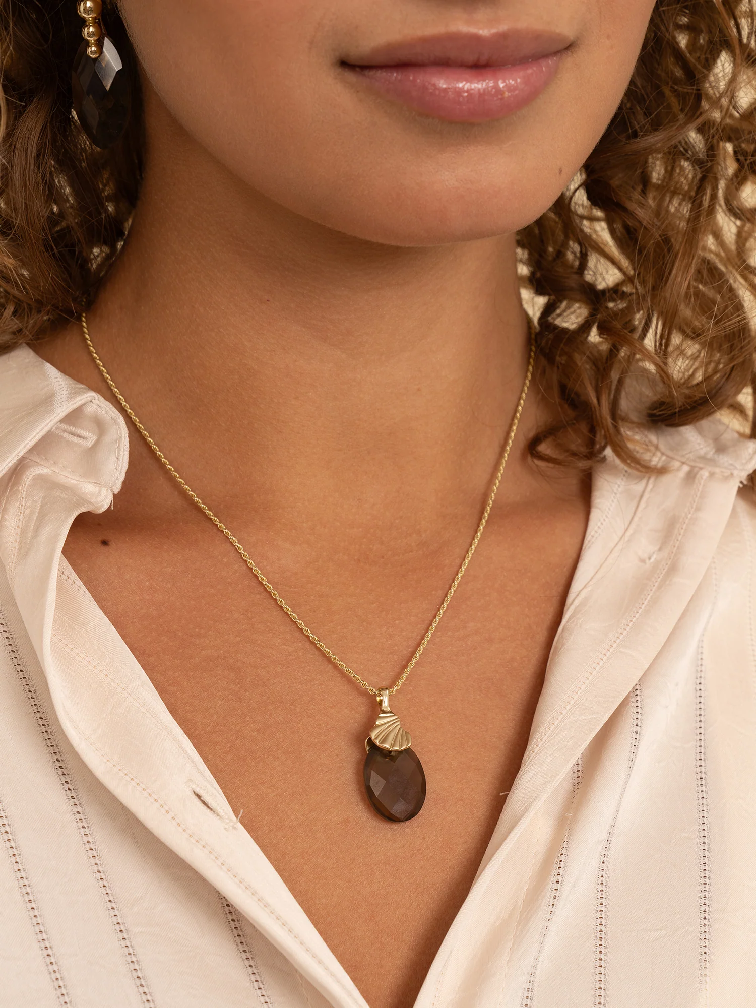 Pendant Edelsteen Medium Oval Smoky Quartz - Image 3