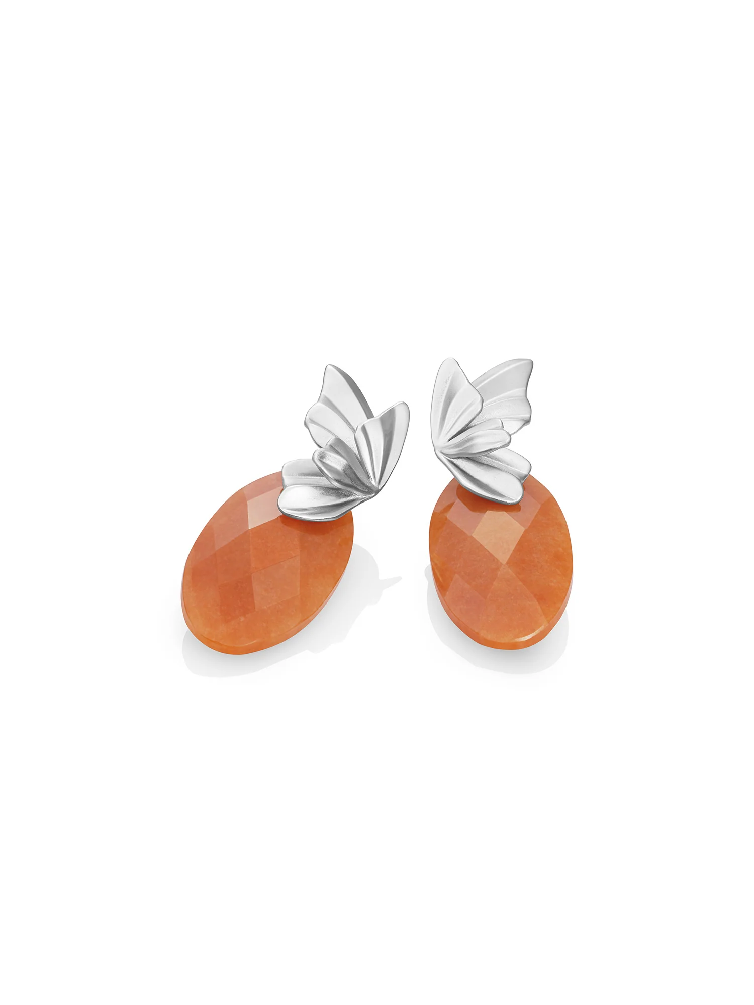Red Aventurine Butterfly Push Back Oorbellen Set - Image 3