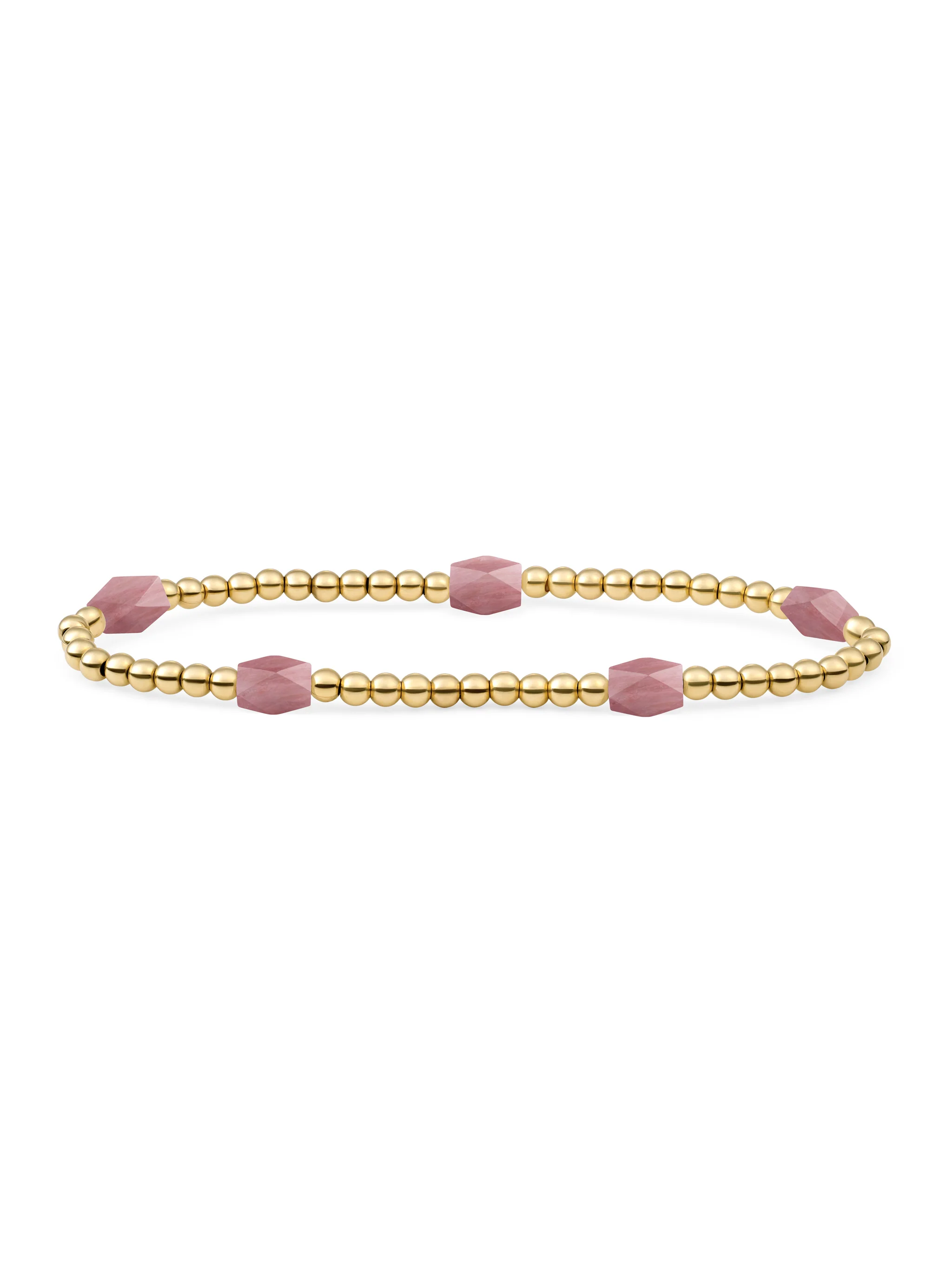 Reverse Edge Mix Armband Pink Rhodonite
