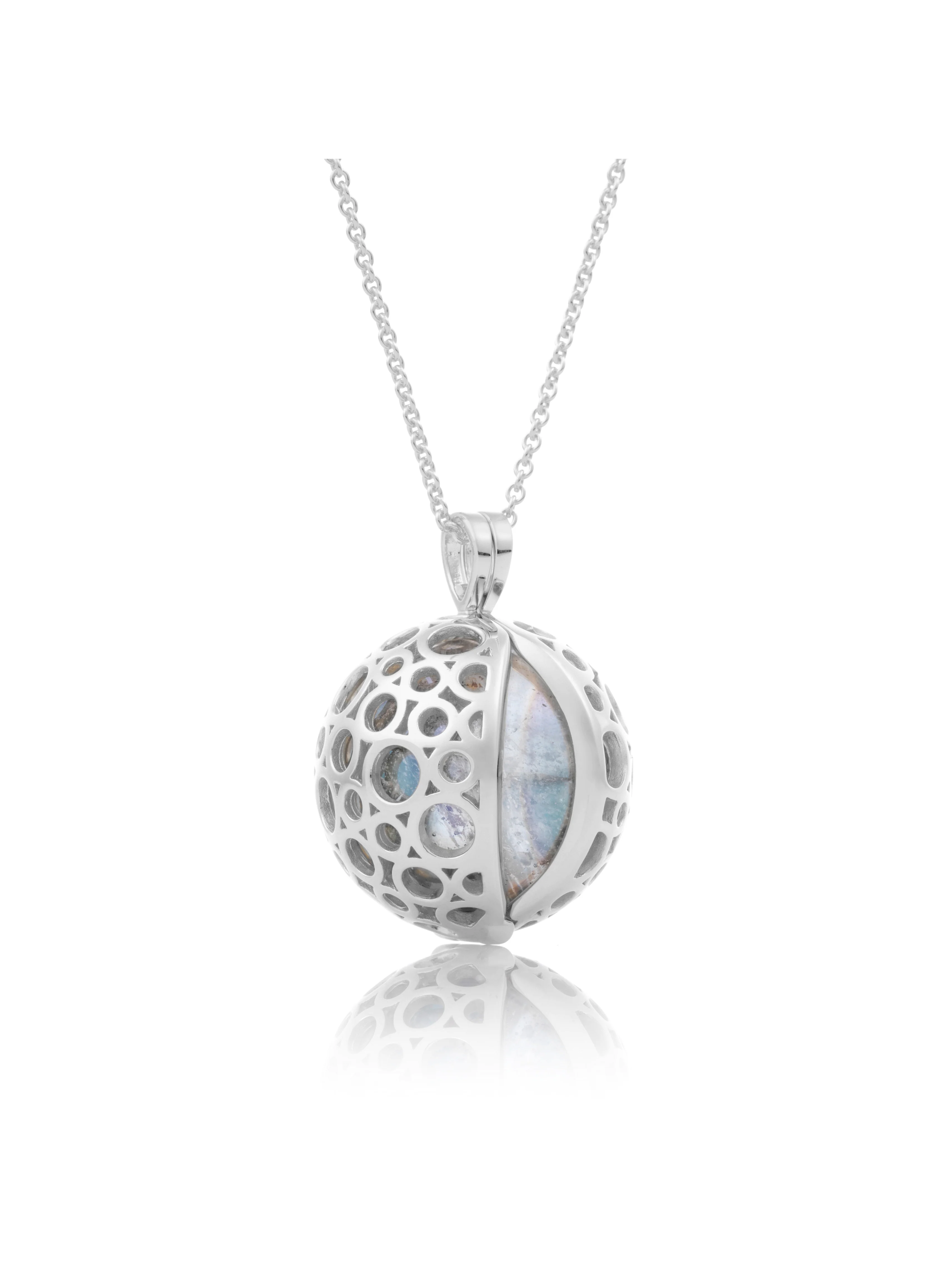 rhodium plated pendant