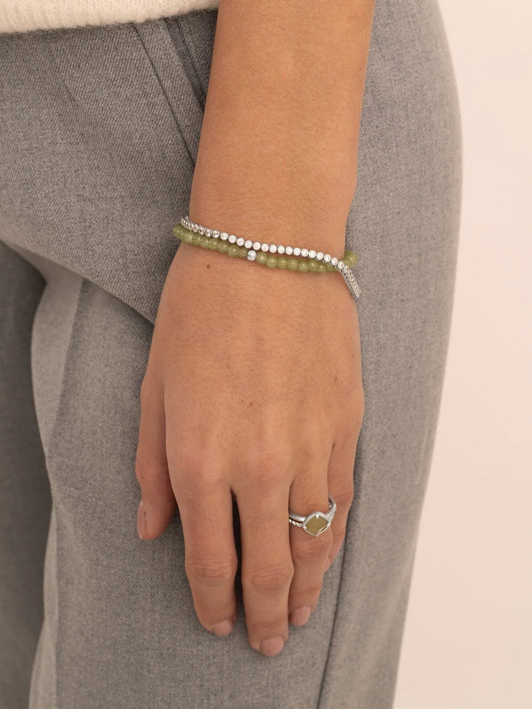 Saturn Armband Small Lime Jade - Image 6