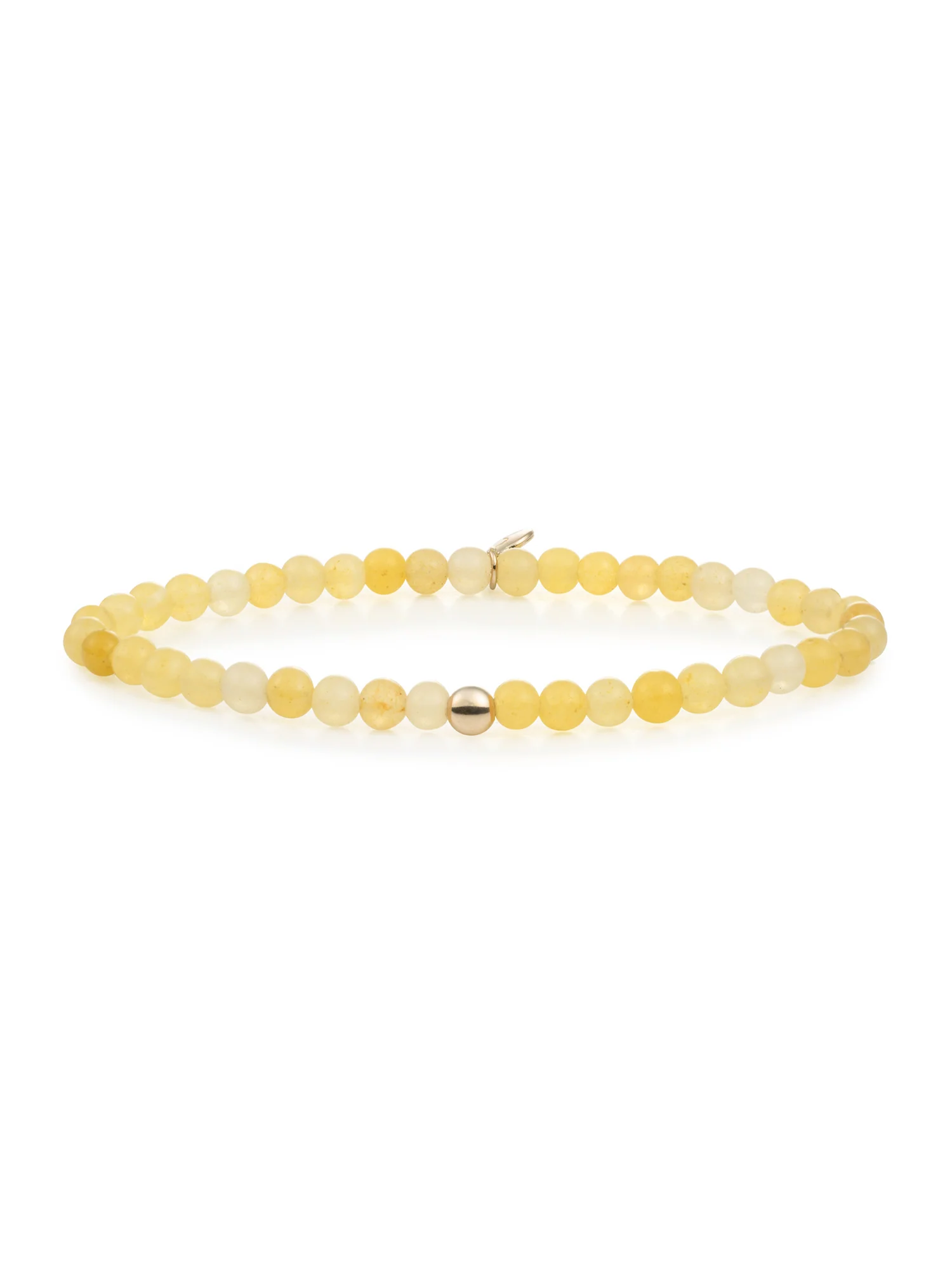 Saturn Armband Small Yellow Jade