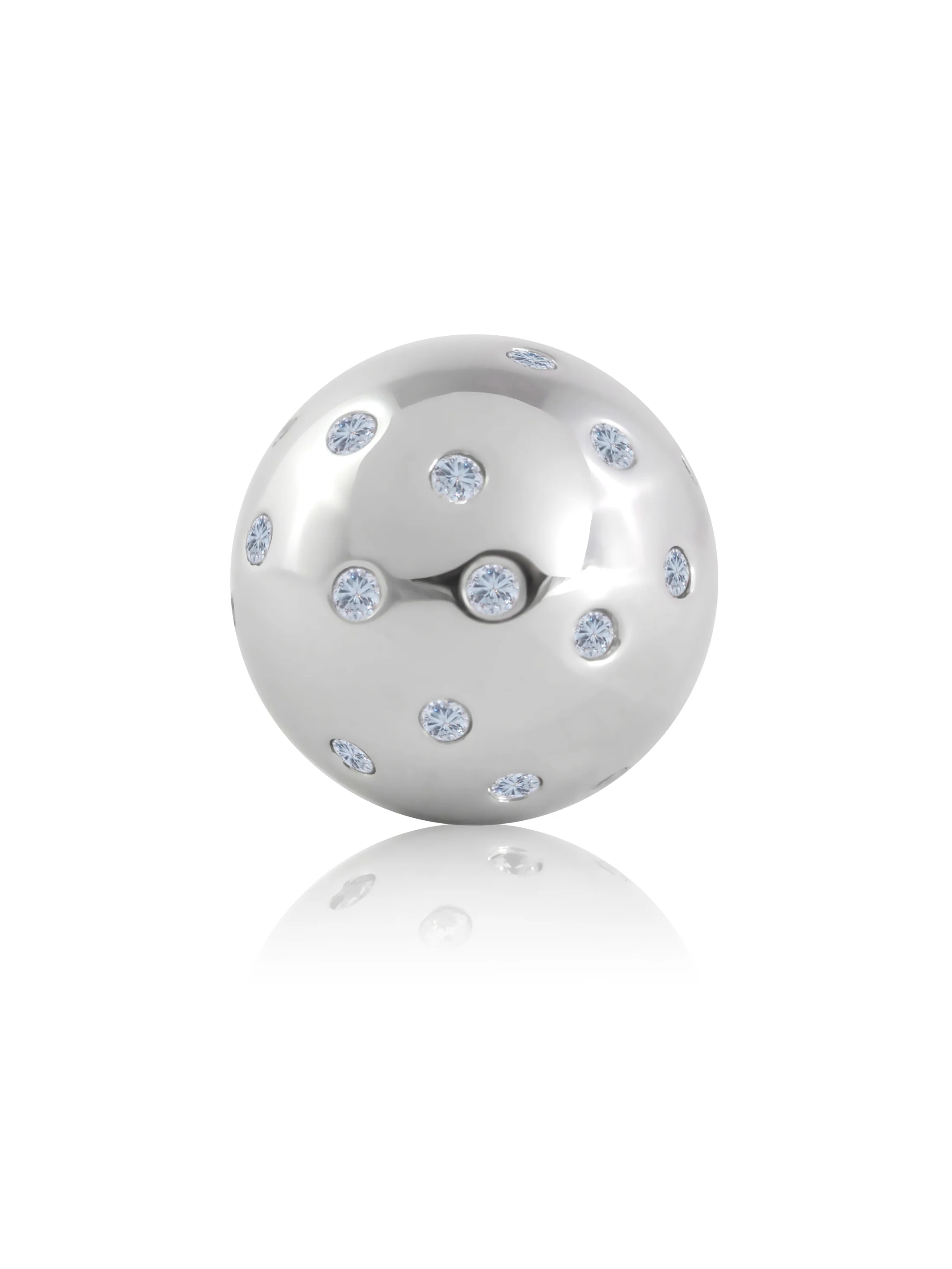 Silver - Flush set - Clear CZ
