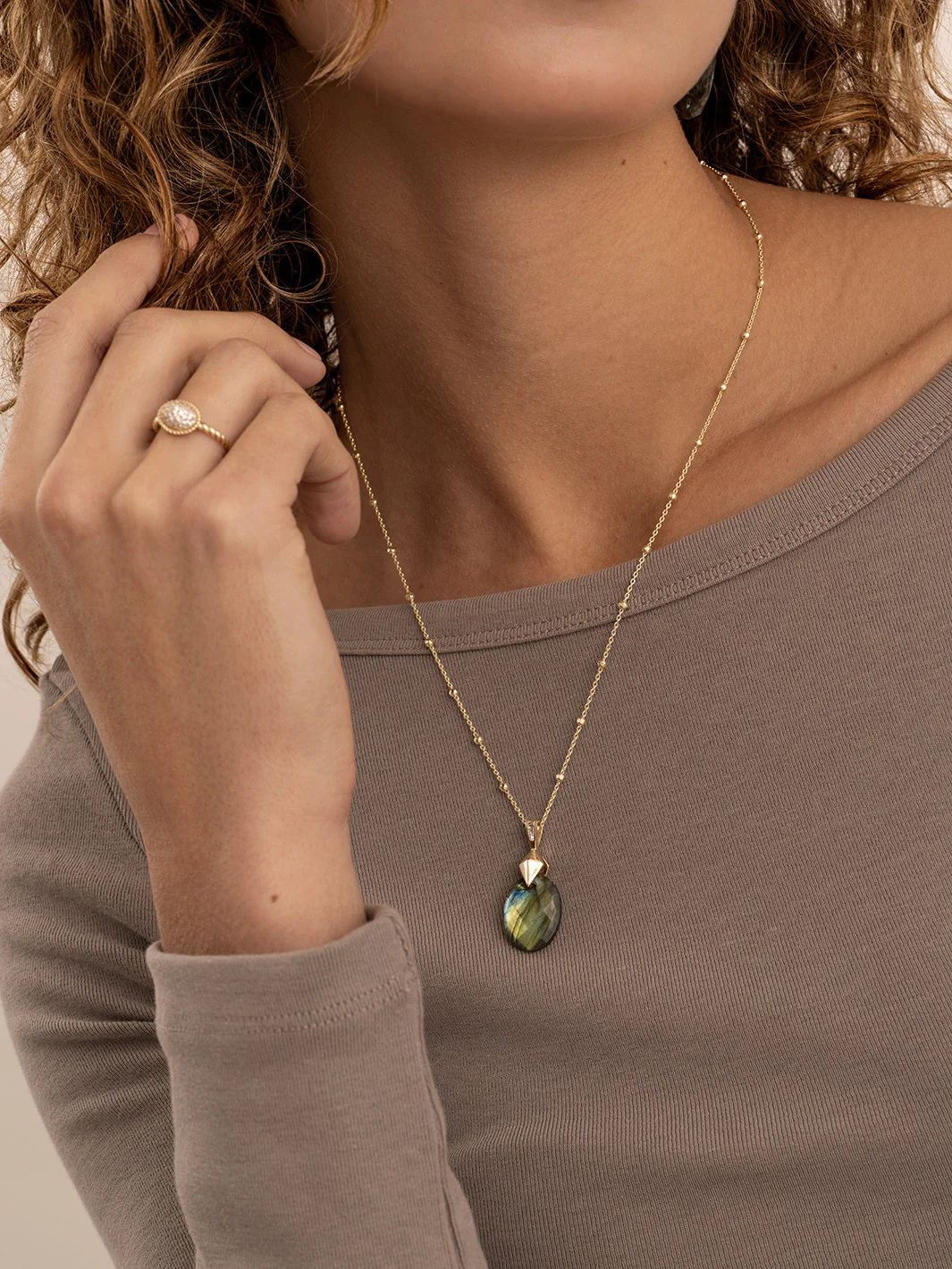 Small Faceted Ball Chain Ketting - Image 11