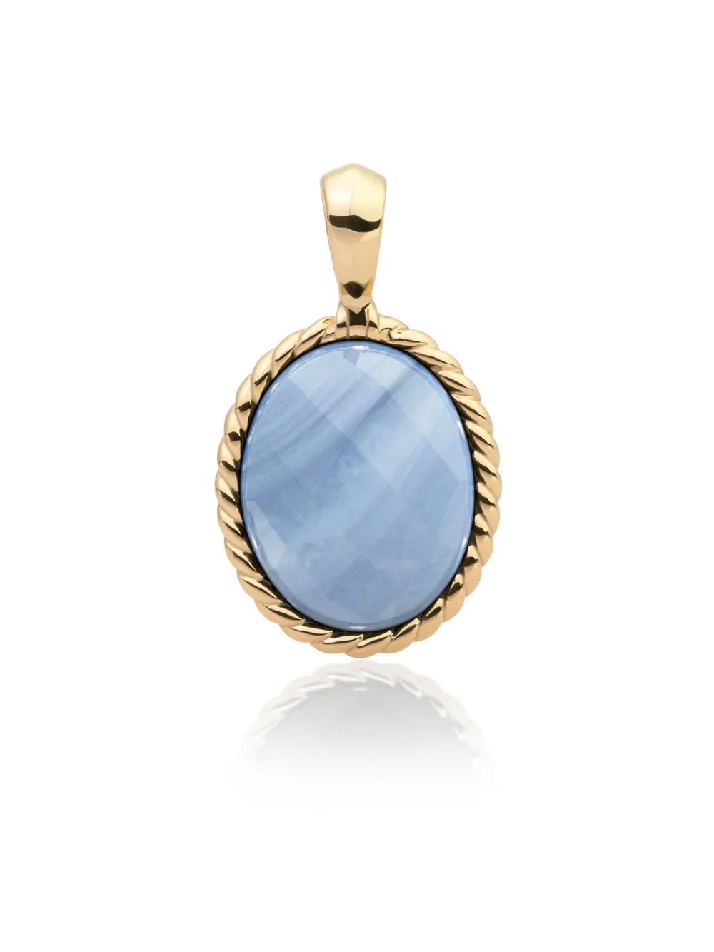 Twist Pendant Blue Lace Agate